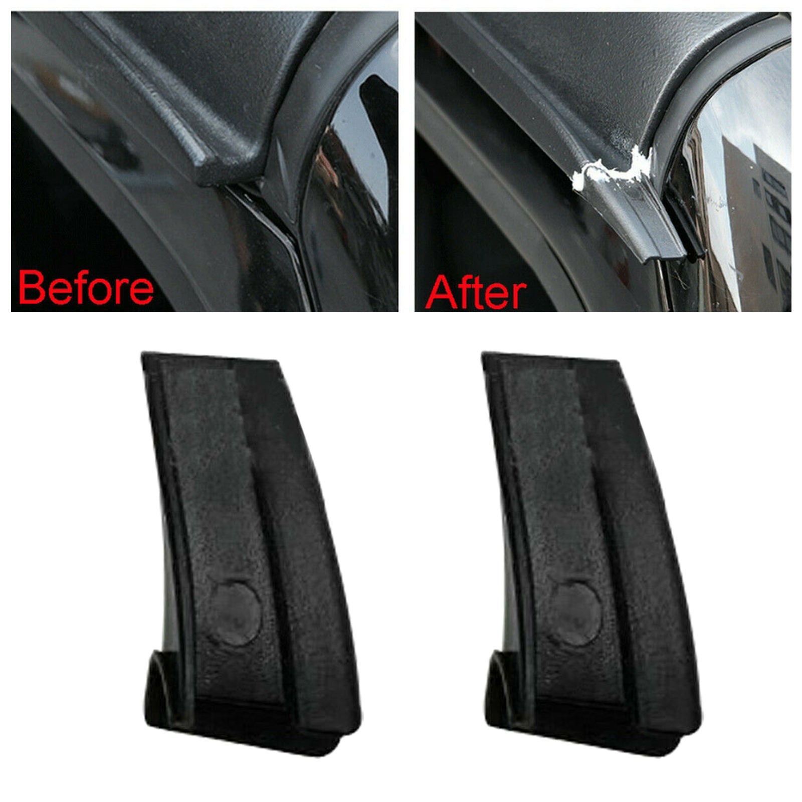 1 Pair ABS Water Rain Gutter Extension For Jeep Wrangler JL Accessories