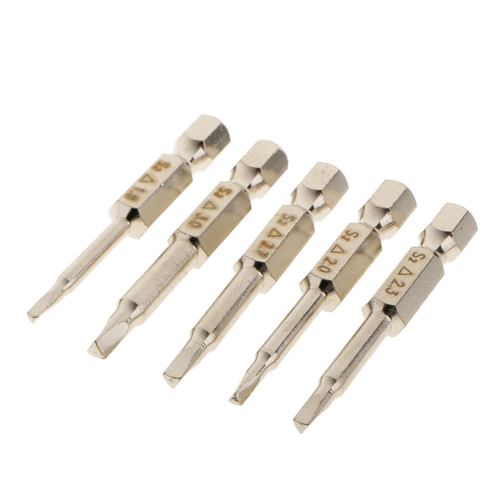 5 Pcs 1/4-Inch Shank Triangle Head Screwdriver 55mm Length