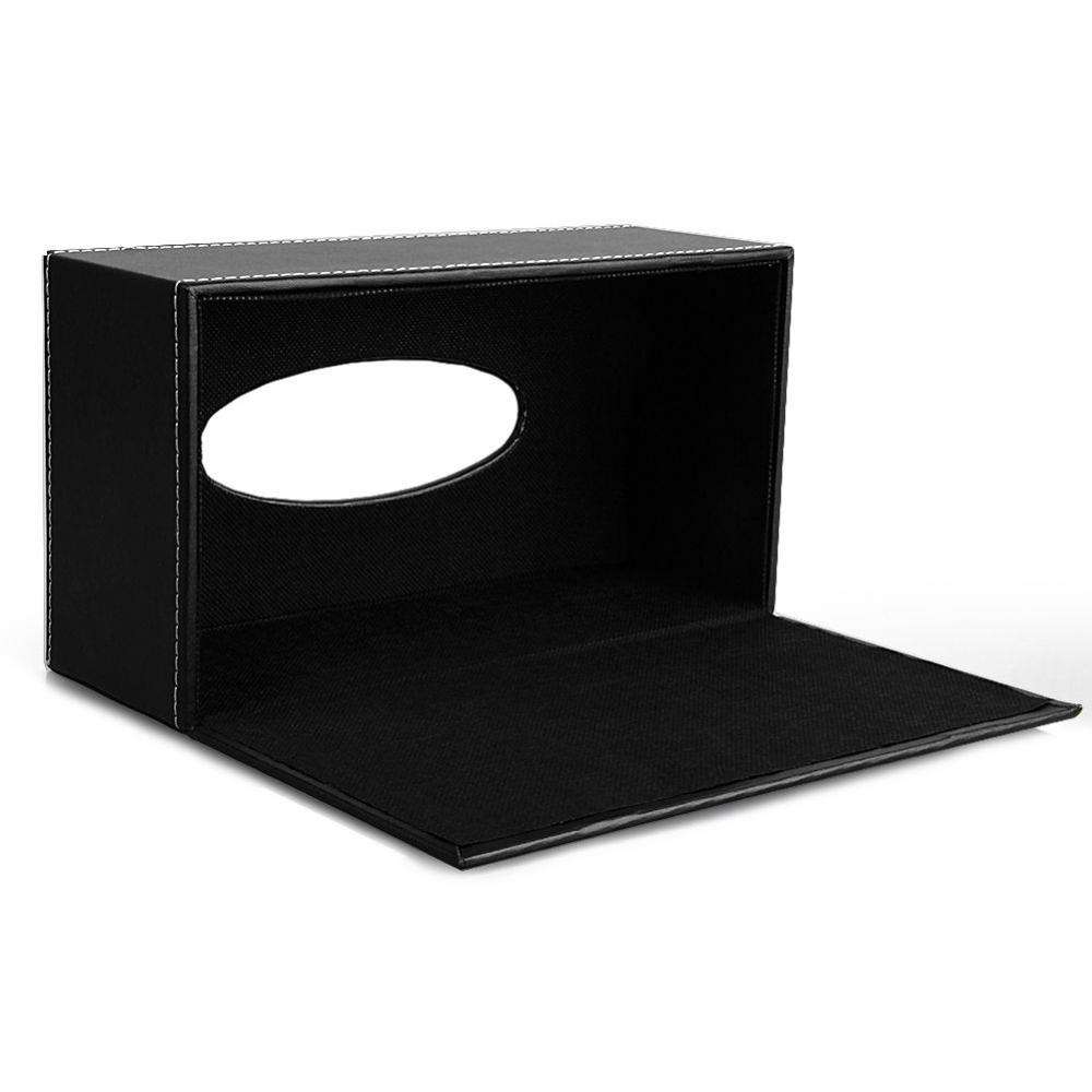 Facial Tissue Box Case Cover For Car Napkin Toilet Paper Holder Black