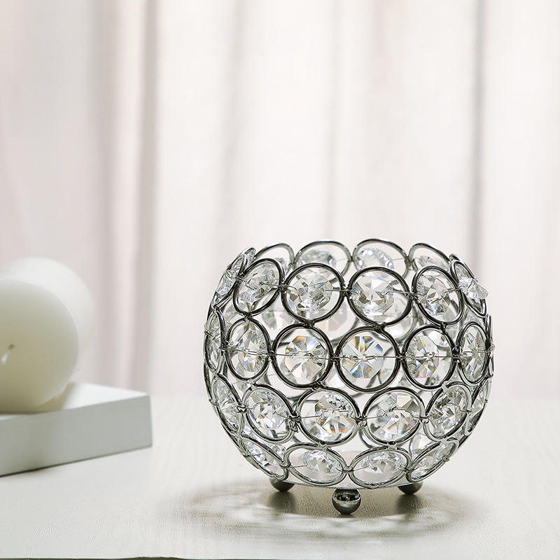 Set of 2 Crystal Tealight Votive Candle Holders For Wedding Centrepieces