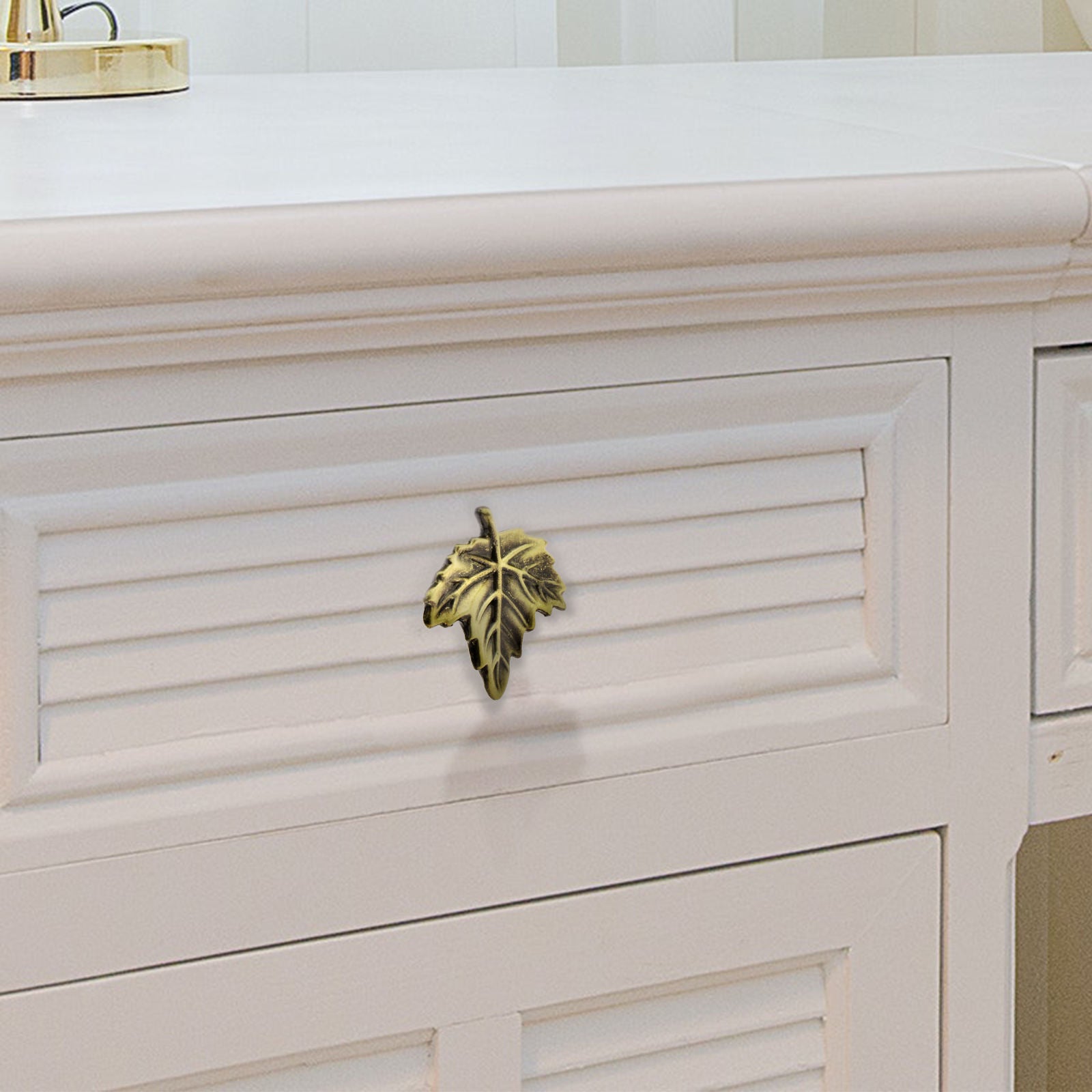 Set of 0 Retro Leaf Furniture Knob, Drawer Cabinet Decor