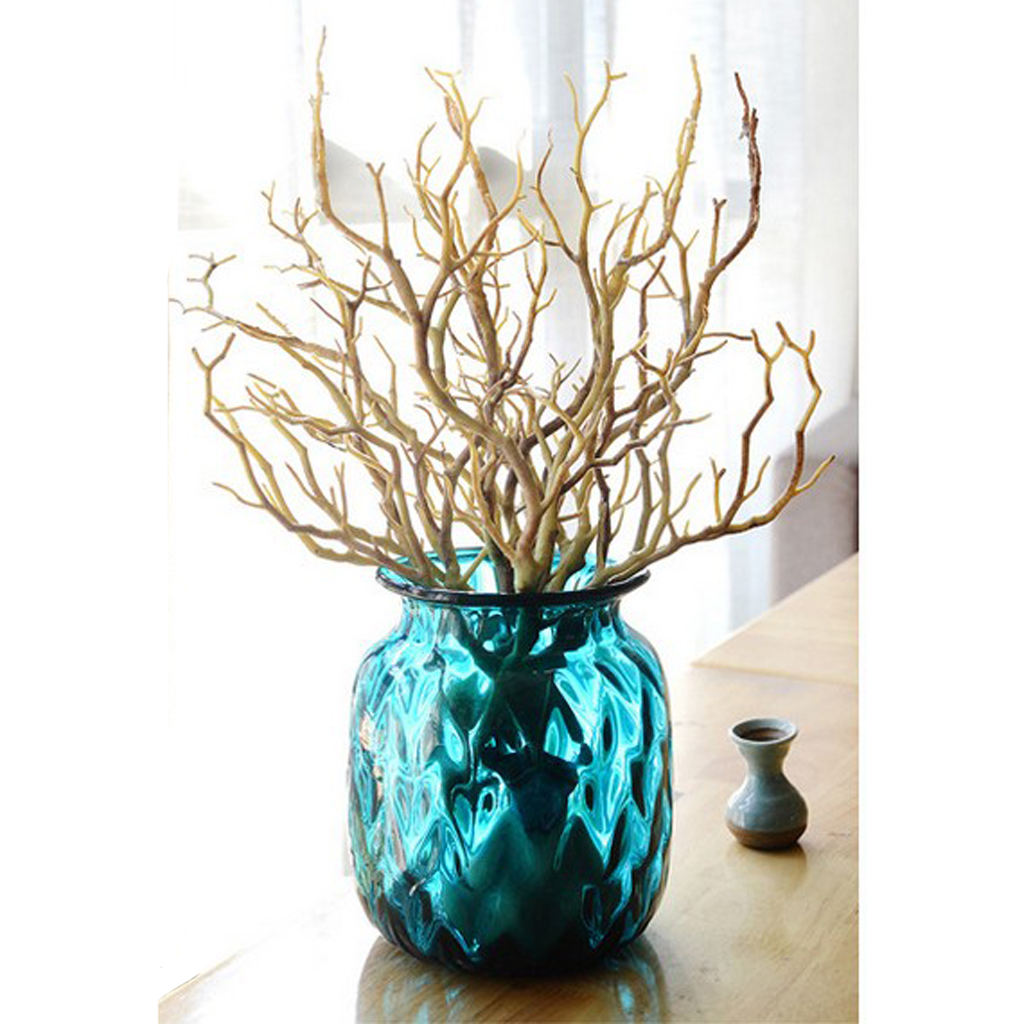 5PCS Handmade Simulation Tree Branches Dried Twig Home Wedding Decor -Coffee