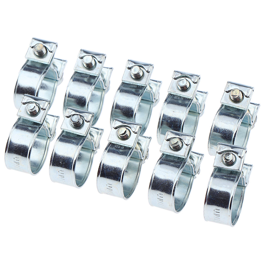 10x Hose Clamps Fuel Line Clips for   Petrol Pipe Ø 13 - 15mm