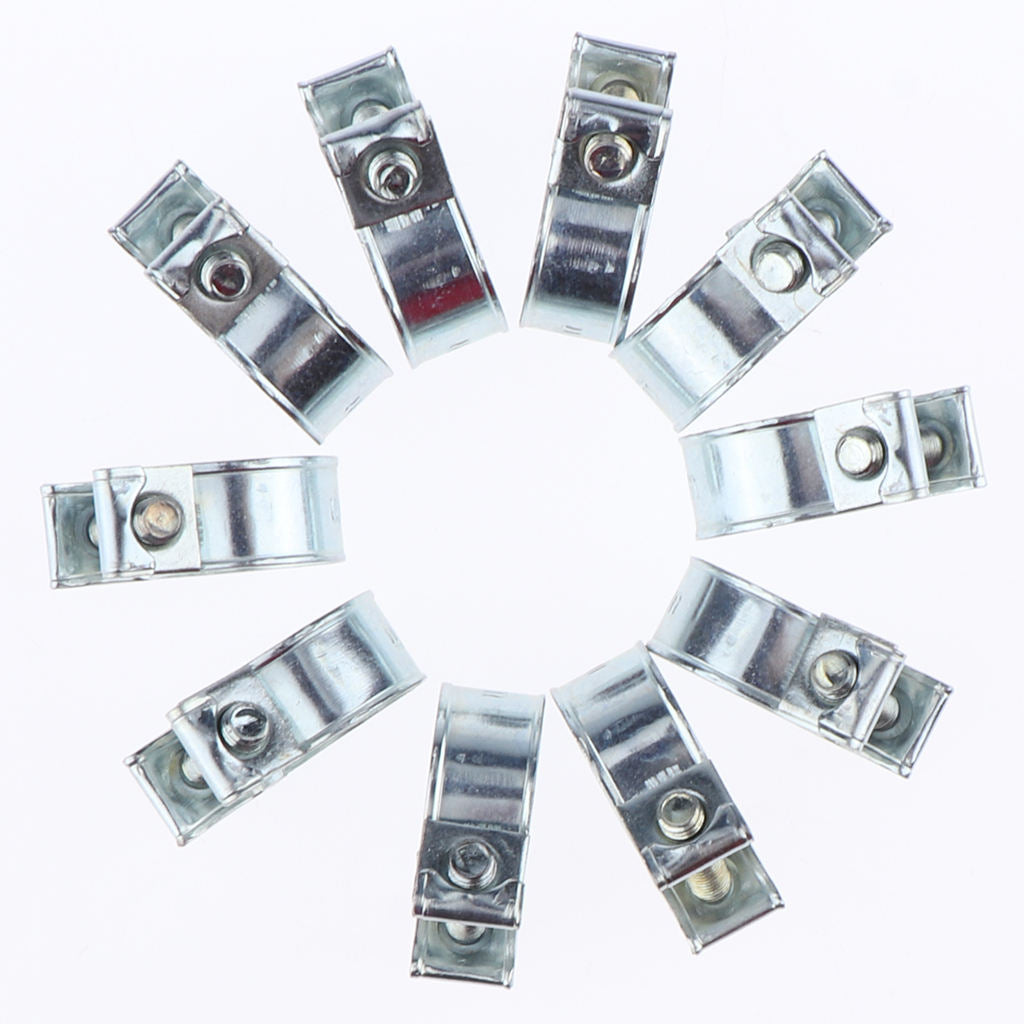10x Hose Clamps Fuel Line Clips for   Petrol Pipe Ø 13 - 15mm