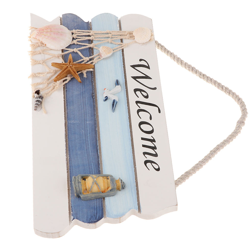 Welcome Sign Plaques with  Sea Net Star   Ontop