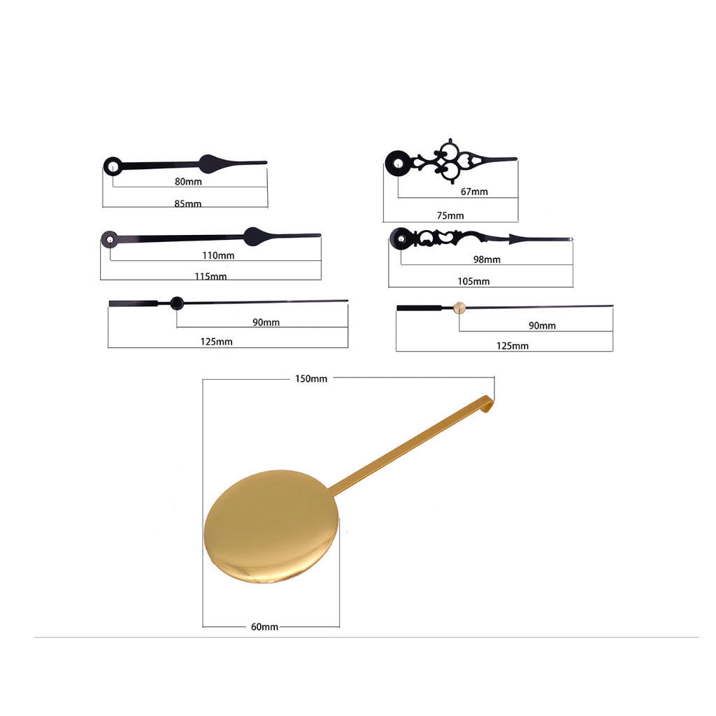 2 Set Pendulum Clock Chime Westminster Music Box Mechanism Movement DIY Set