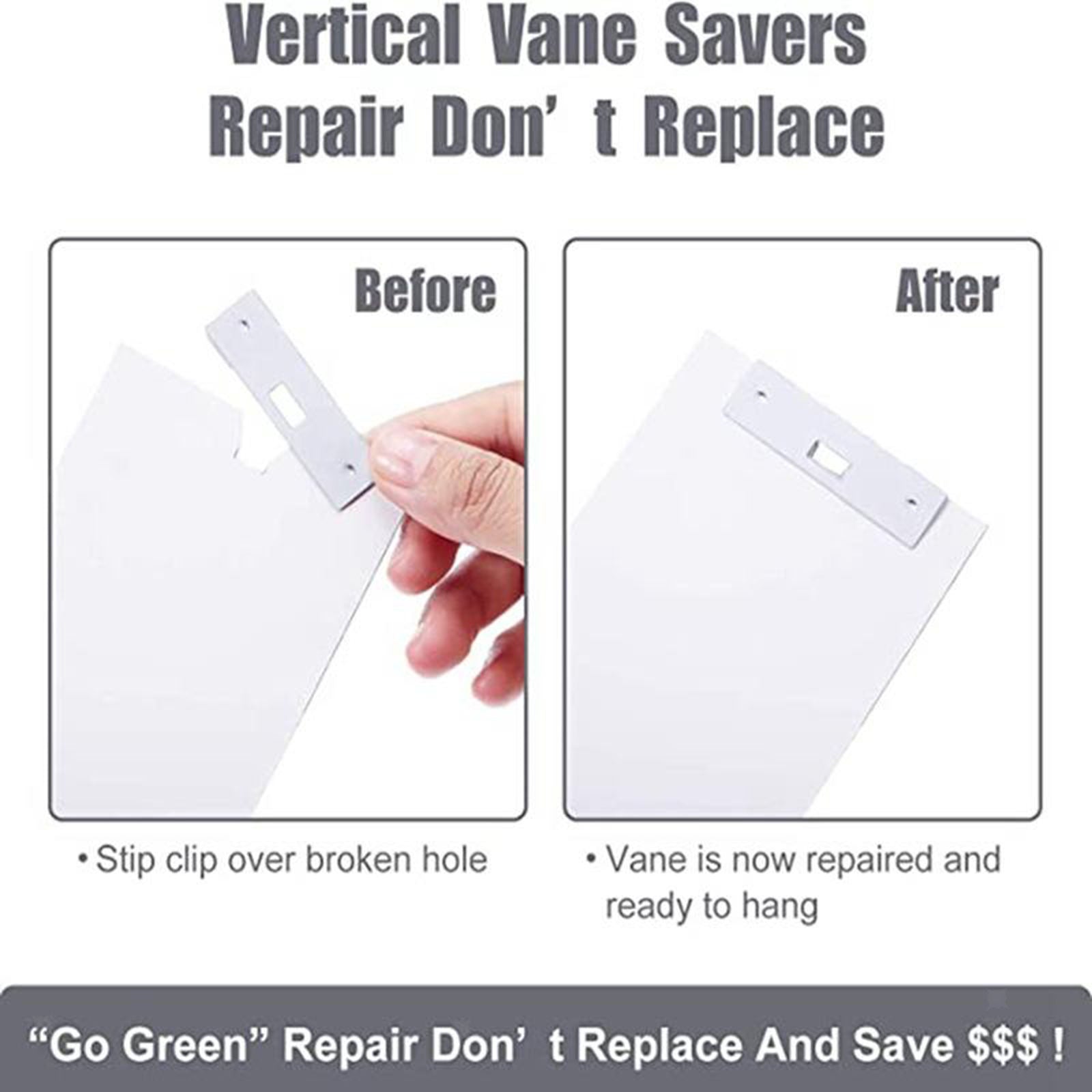 12pcs Vertical Blind Vane Slat Saver DIY Repair Clips Tabs Fix Broken Holes