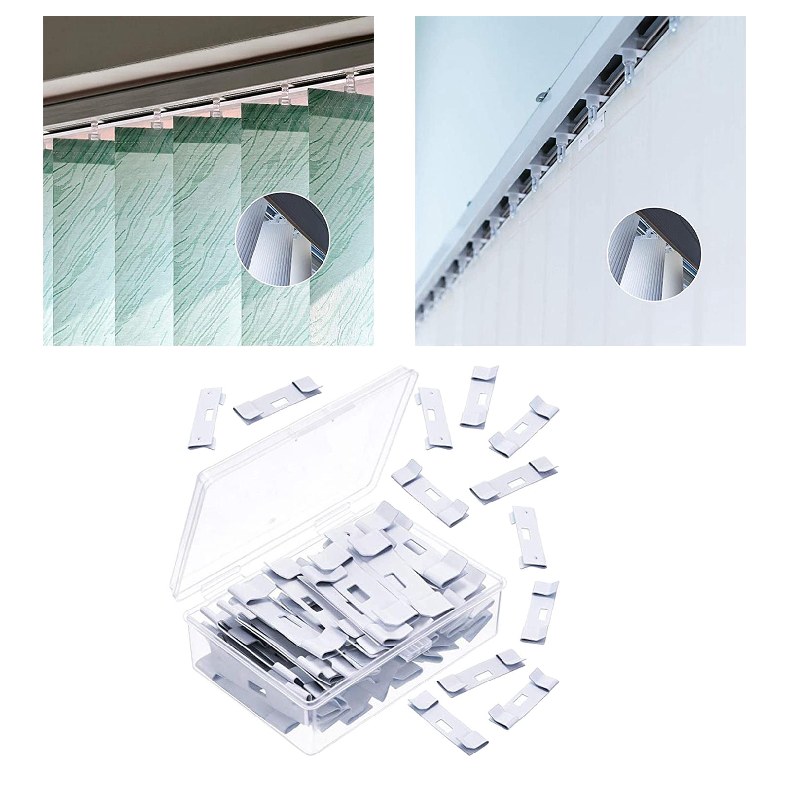 12 Pack Vertical Blind Vane Saver Curved Metal Repair Clips Tabs Accessories