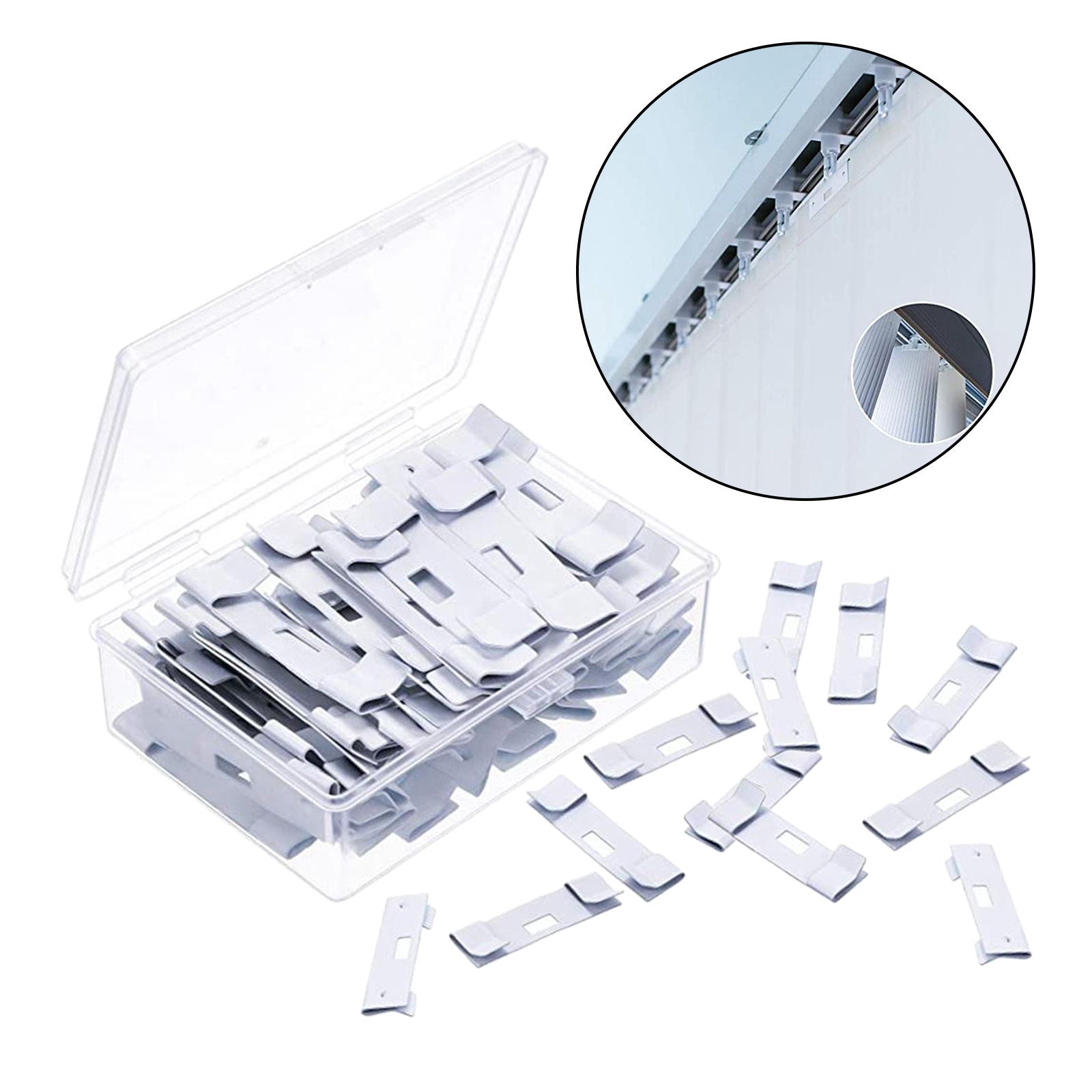 12 Pack Vertical Blind Vane Saver Curved Metal Repair Clips Tabs Accessories