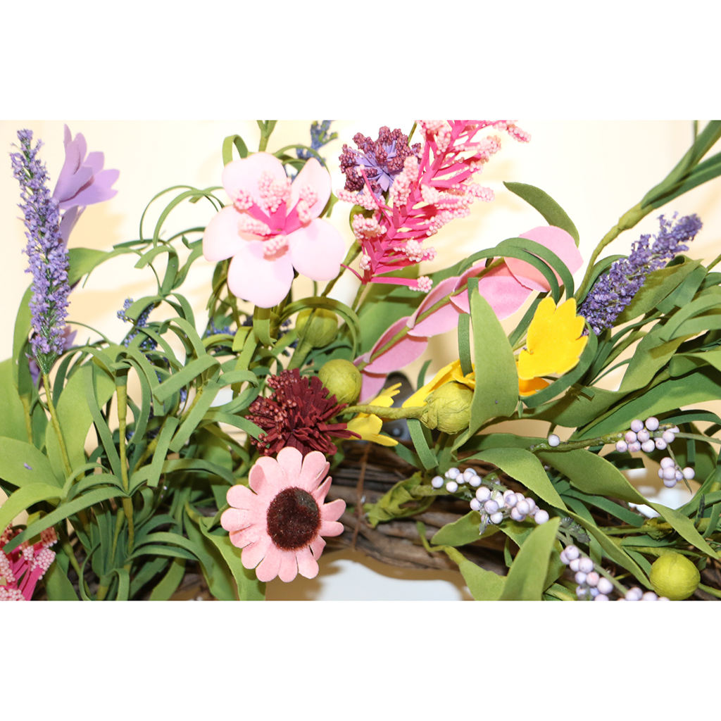 Simulation 19.7" Artificial Flower Wreath Front Door Garland Home Decor