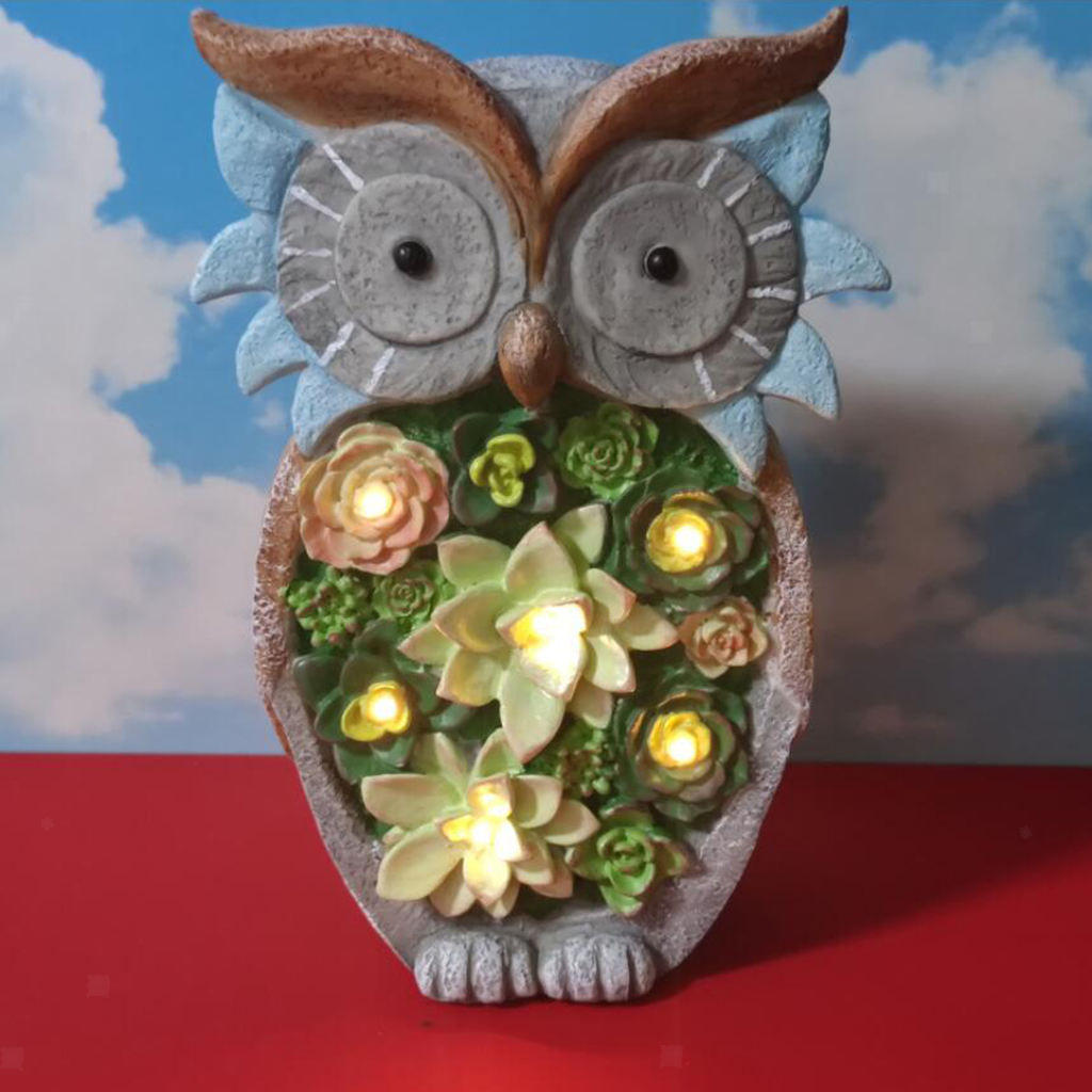 Garden Ornament Solar Light Outdoor Lawn Yard Patio Statue Decor Decoration