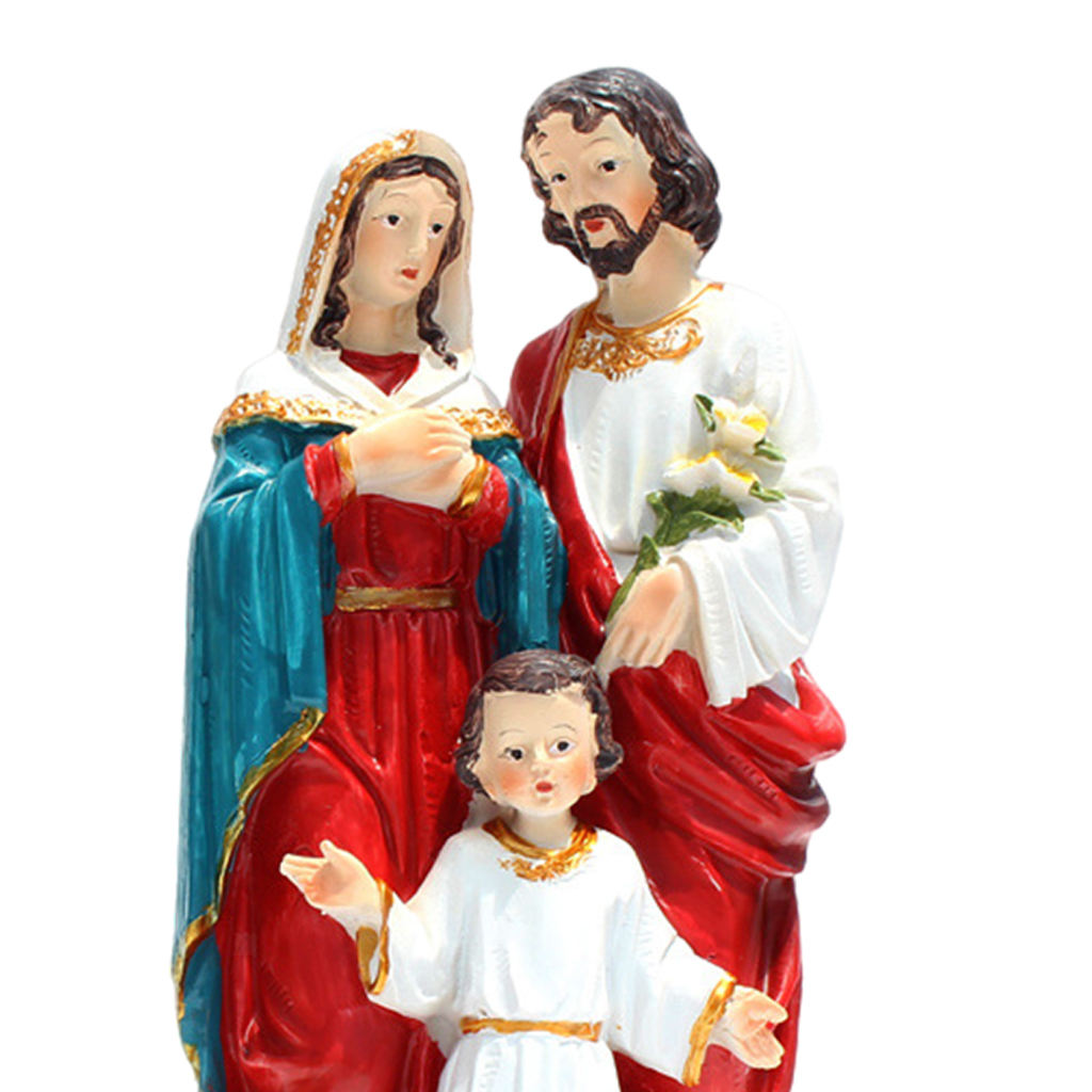 Holy Family Statue Catholic Religious Jesus Christ Sculptures Office Decor