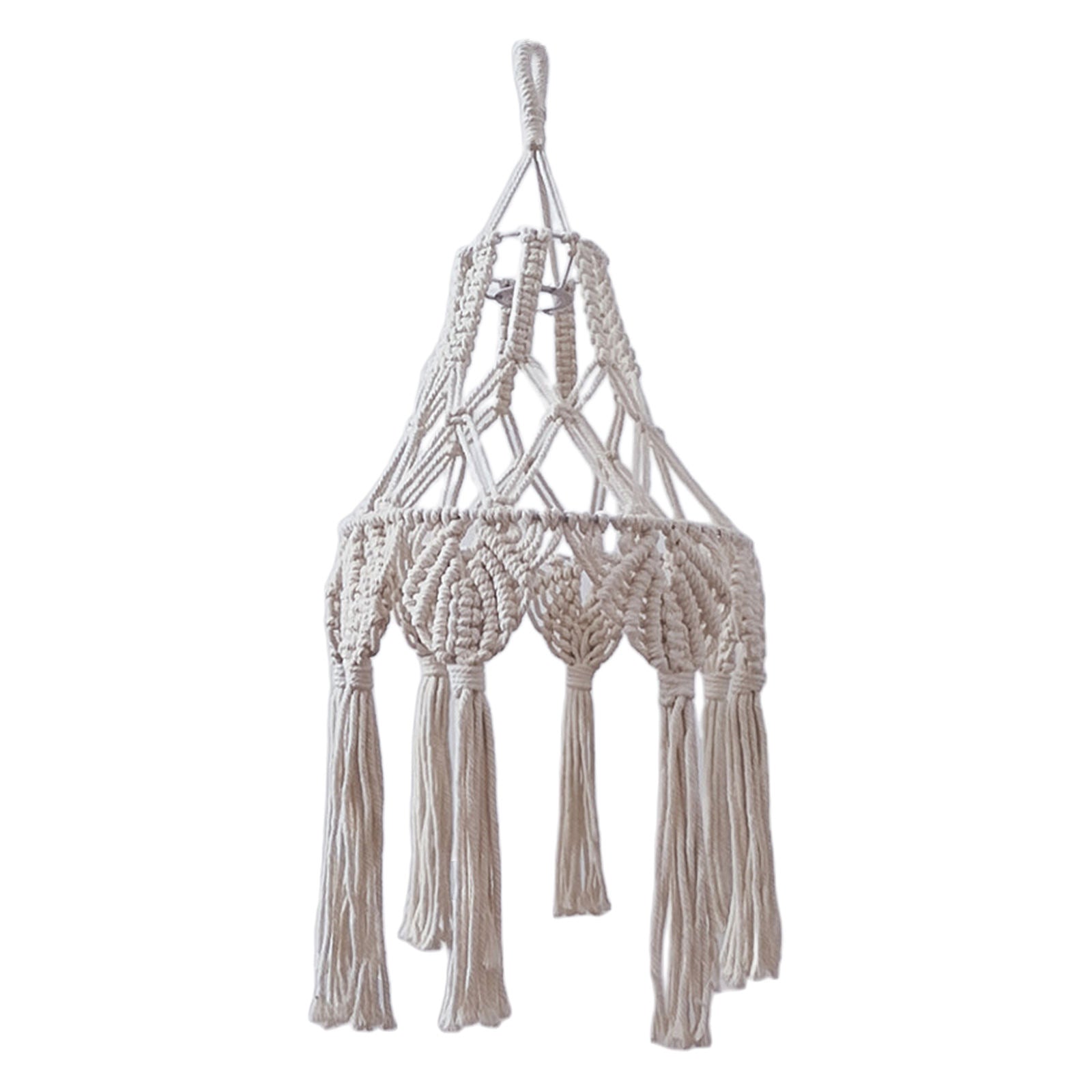 Macrame Tassel Lamp Shade Woven Boho Lampshade Cover Hotel Bedroom Decor