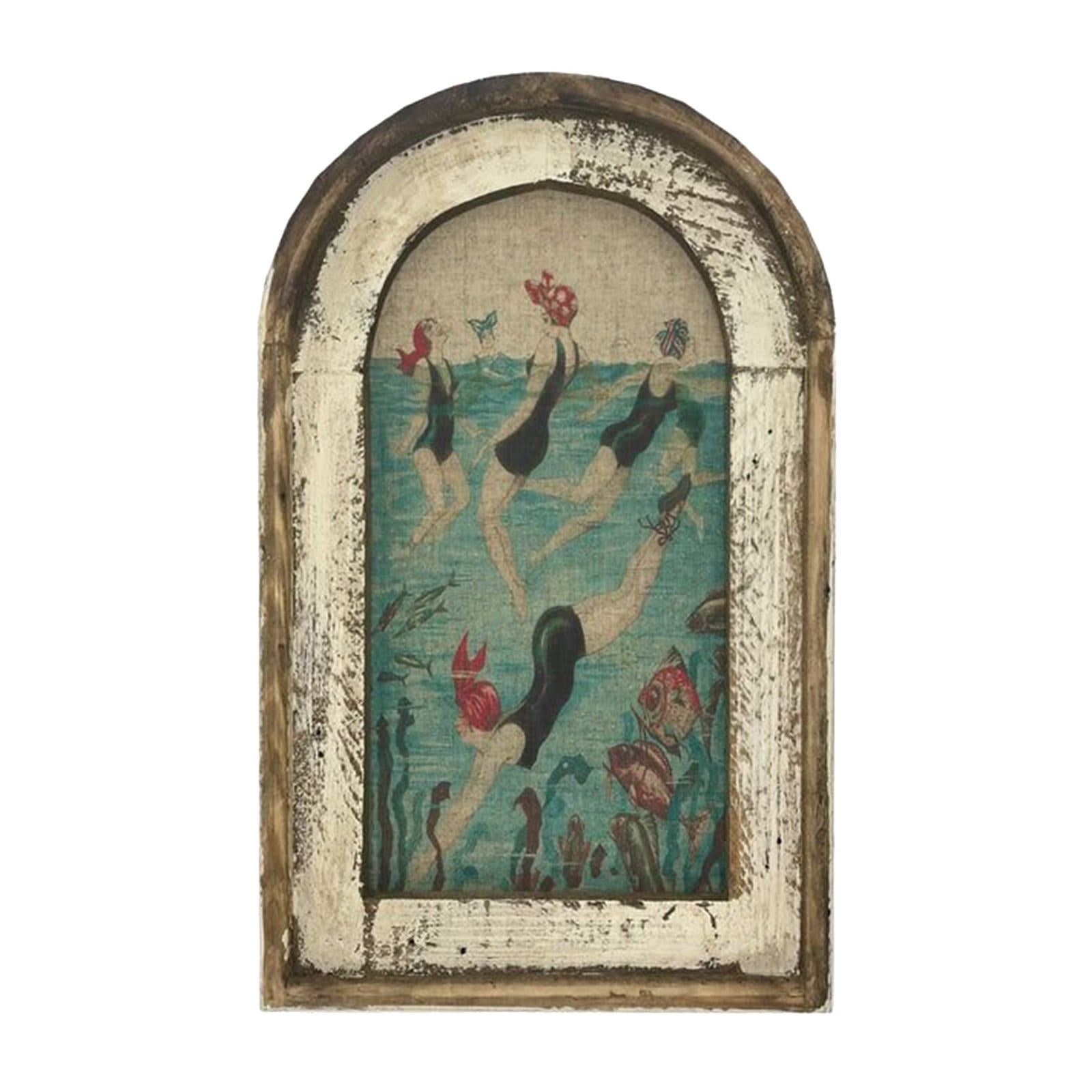 Retro Swimming Wall Art Elegant Cafe Painting Photography Hotel Ornament