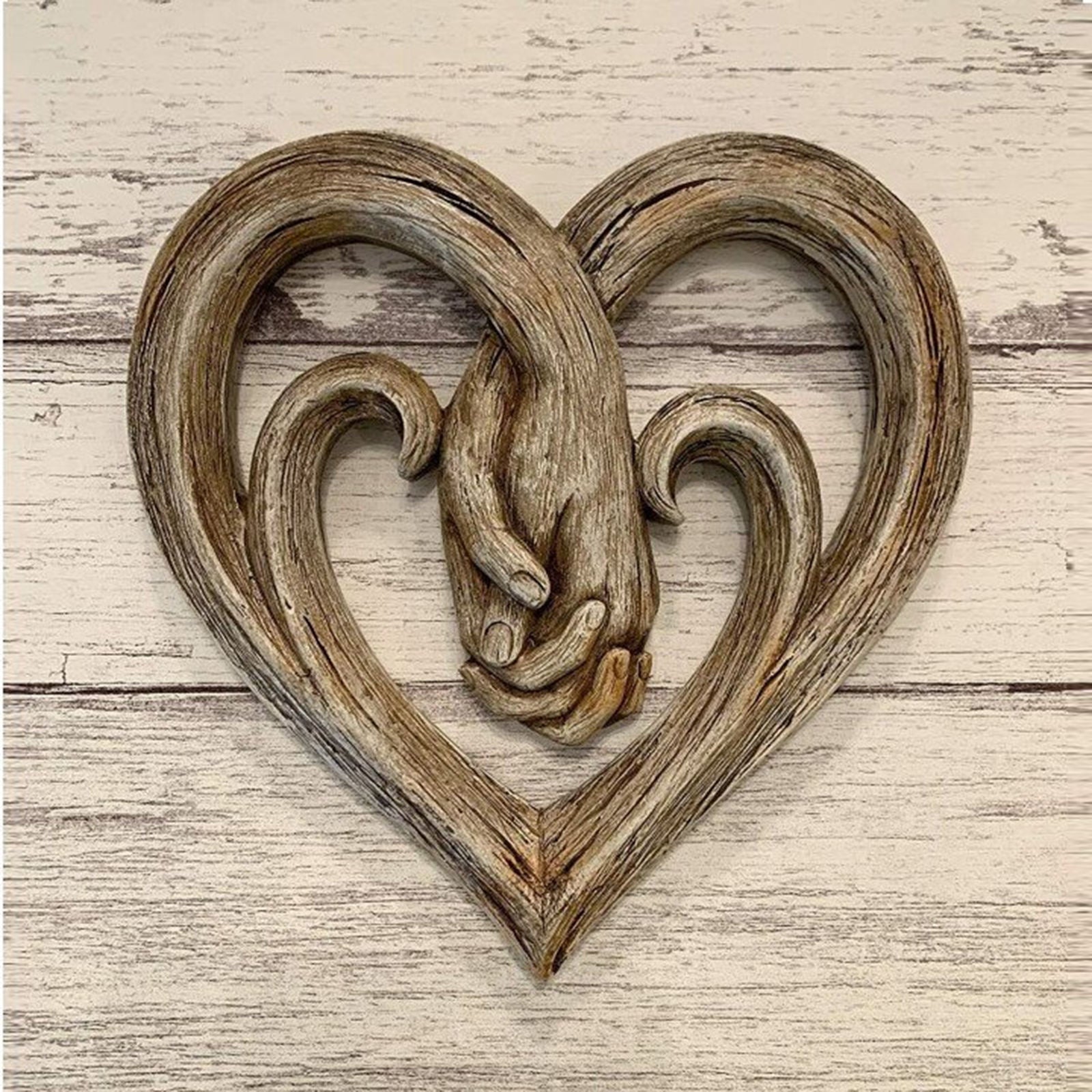 12" Wooden Hanging Wall Decor Art Plaque Sculpture Indoor Outdoor for Home