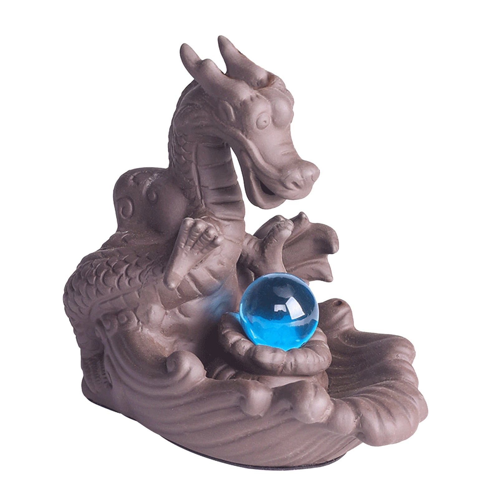 Dragon Incense Burner Waterfall Backflow Cone Censer Home Office Yoga Room