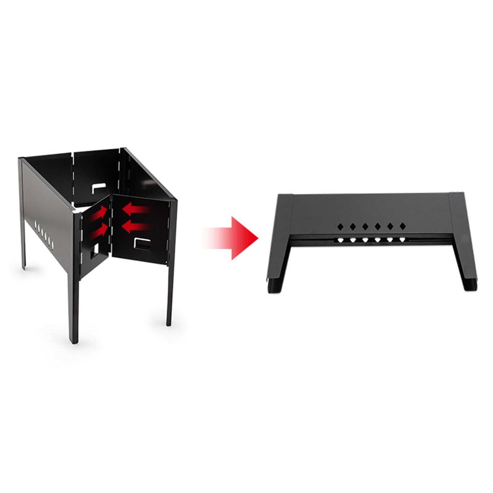 Folding Portable Barbecue Charcoal Grill, Stainless Steel Small Charcoal Grill,