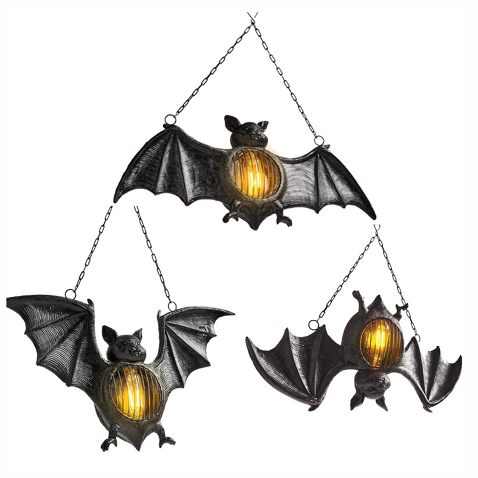 LED Lantern Bat Flameless Lamp Outdoors Garden Tree Decoration