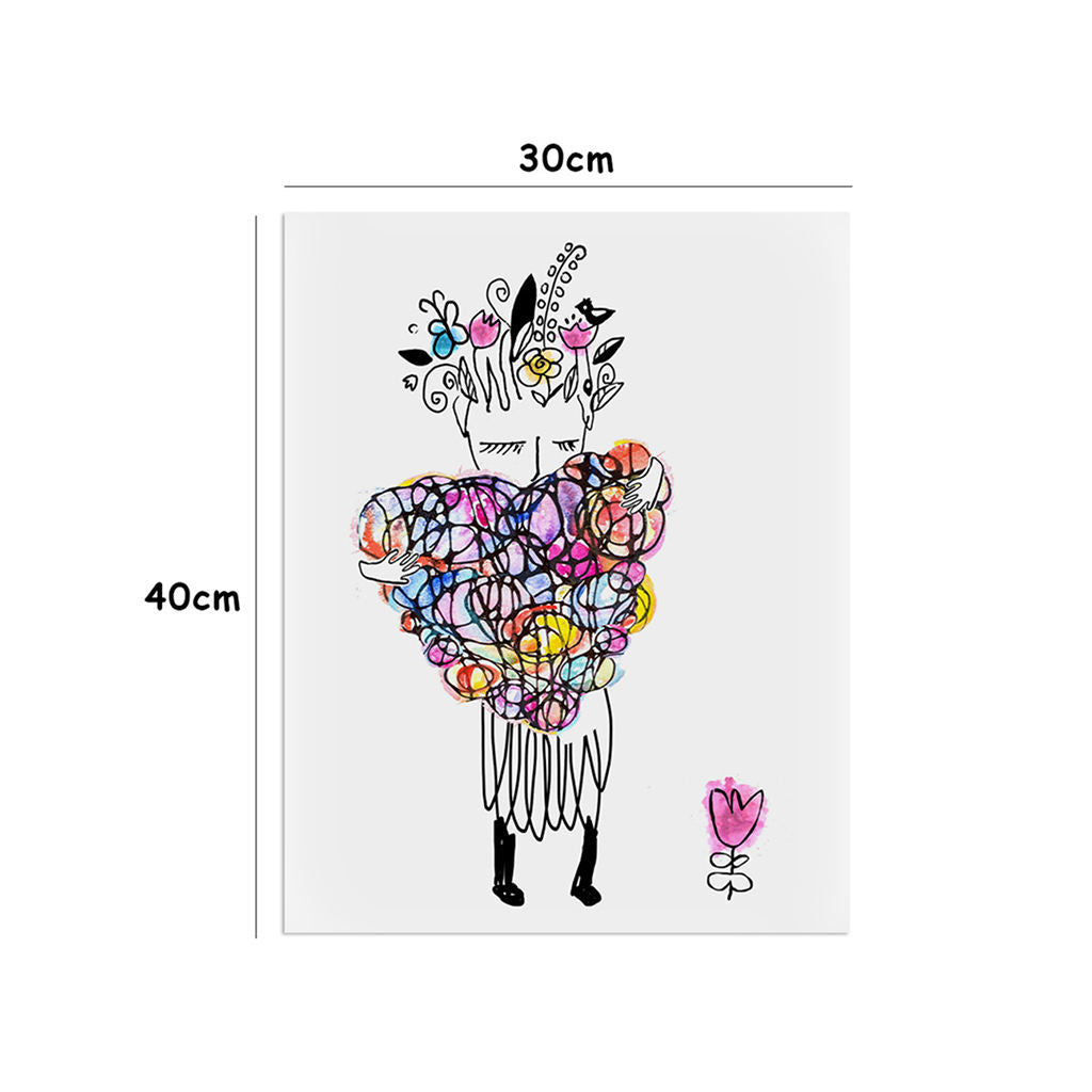 Modern Lady Heart Wall Art Hanging Decoration Ornaments for Kitchen Bedroom
