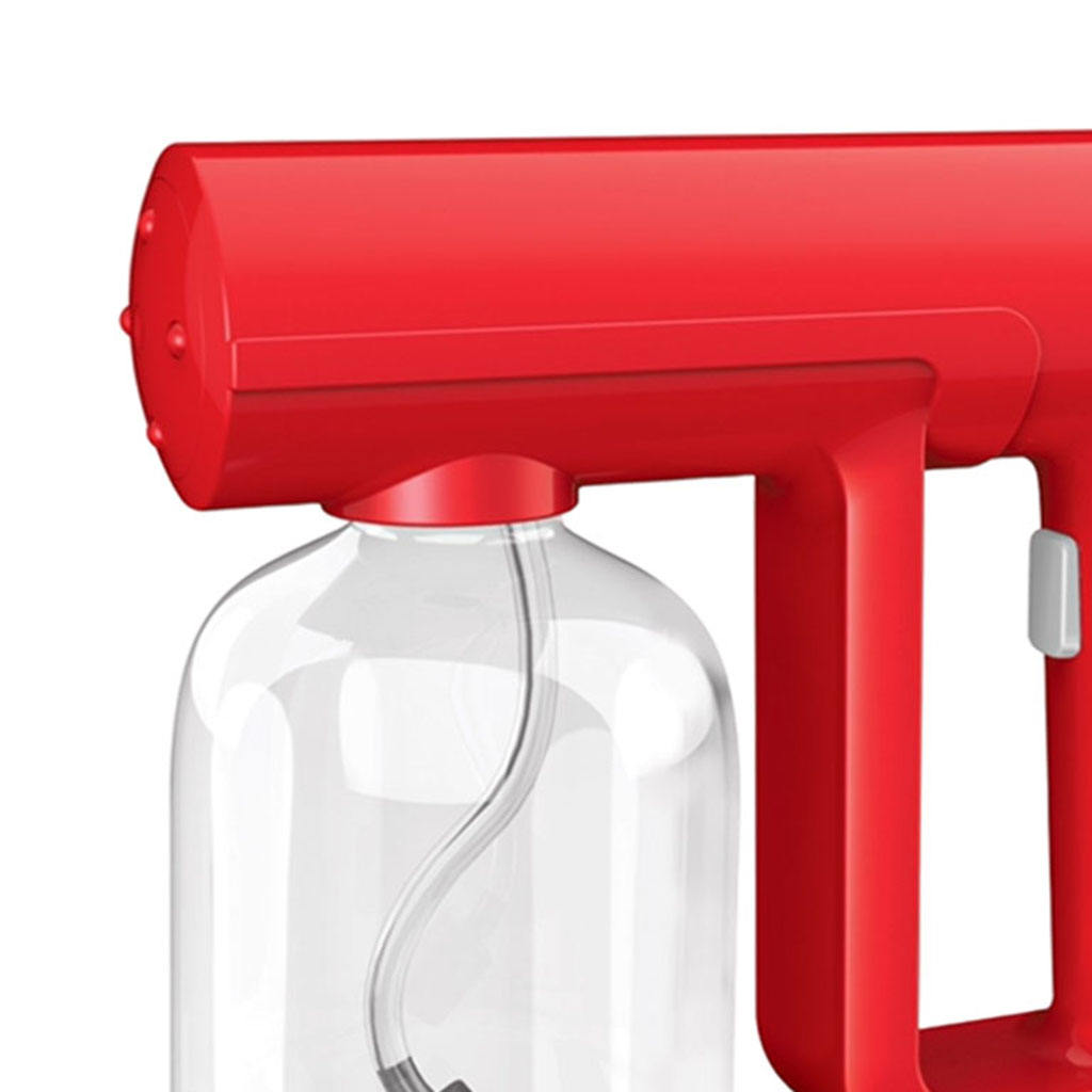 Handheld Disinfectant Sanitizer Fogger 500ml Atomizing Spray Gun 1200mAh Red
