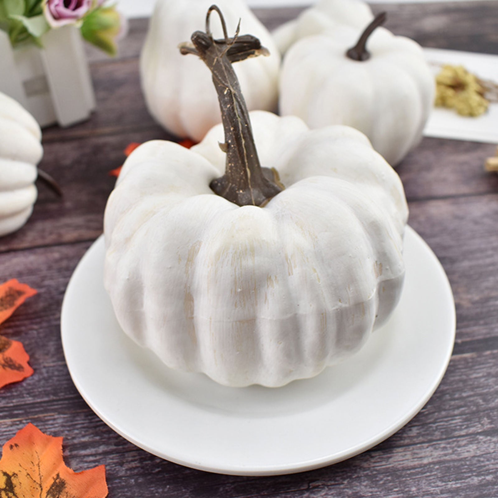 Halloween Harvest Artificial Pumpkins Assorted Sizes Decor Table Photo Props