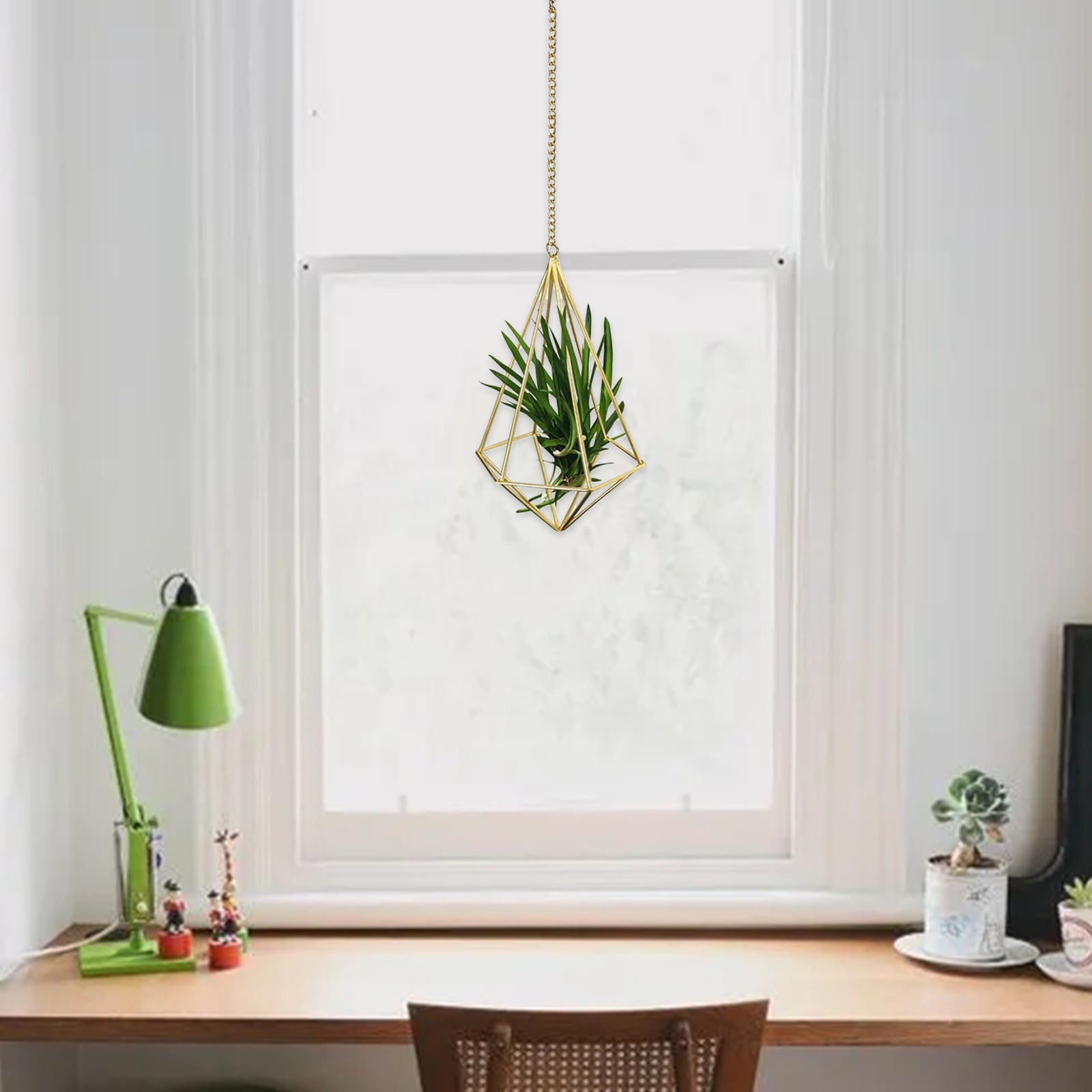 Air Plants Holder Modern Art Style Large with Chain for Wall Wedding Gift
