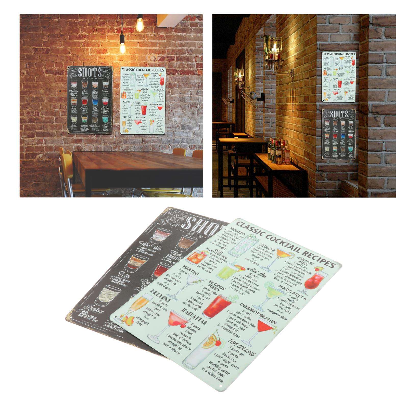 Retro Style Metal Tin Sign Plaque Pub Cafe Shop Home Bedroom Kitchen Decor