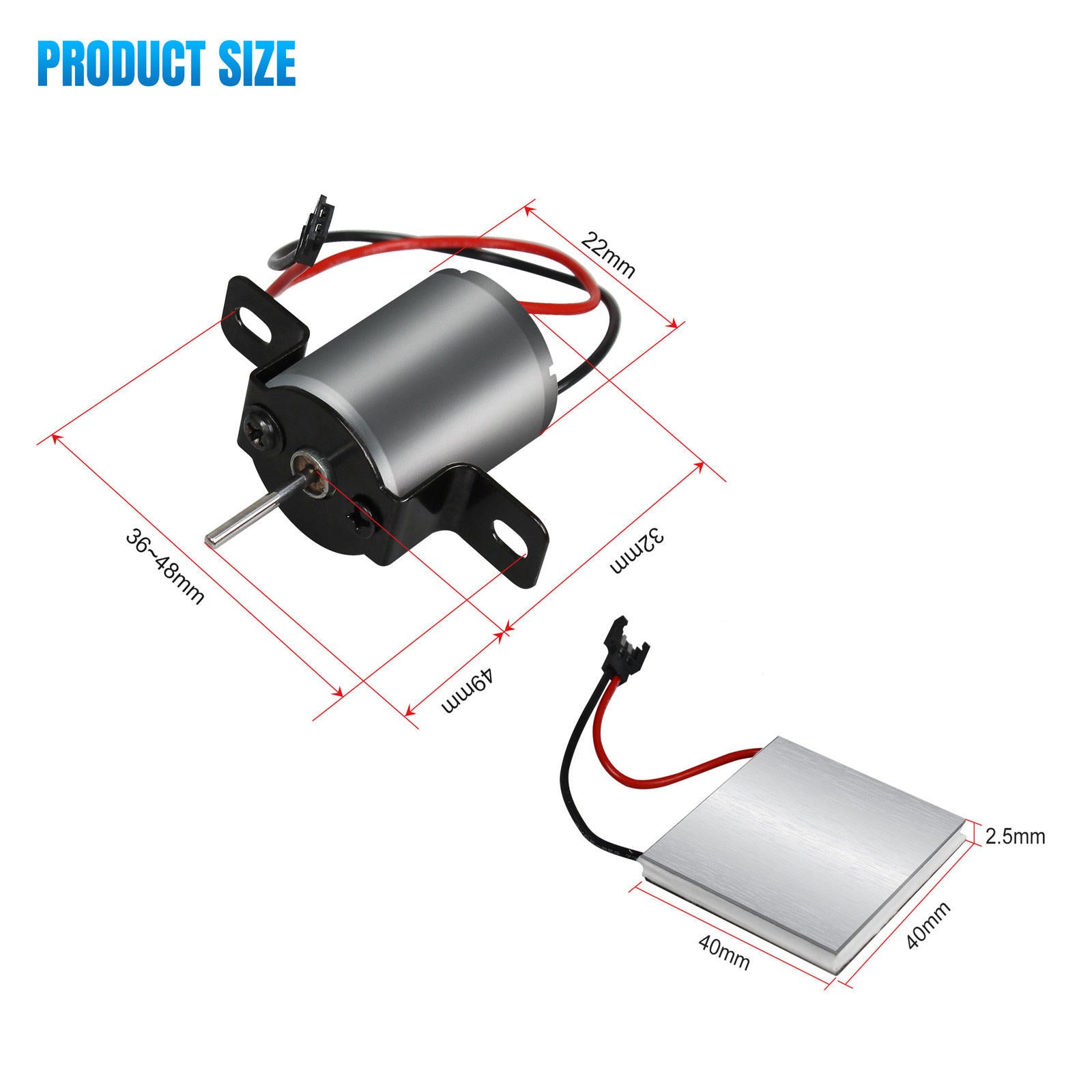 Fireplace Fan Motor Metal Motor for Generator Piece Repair Parts, Electric Power