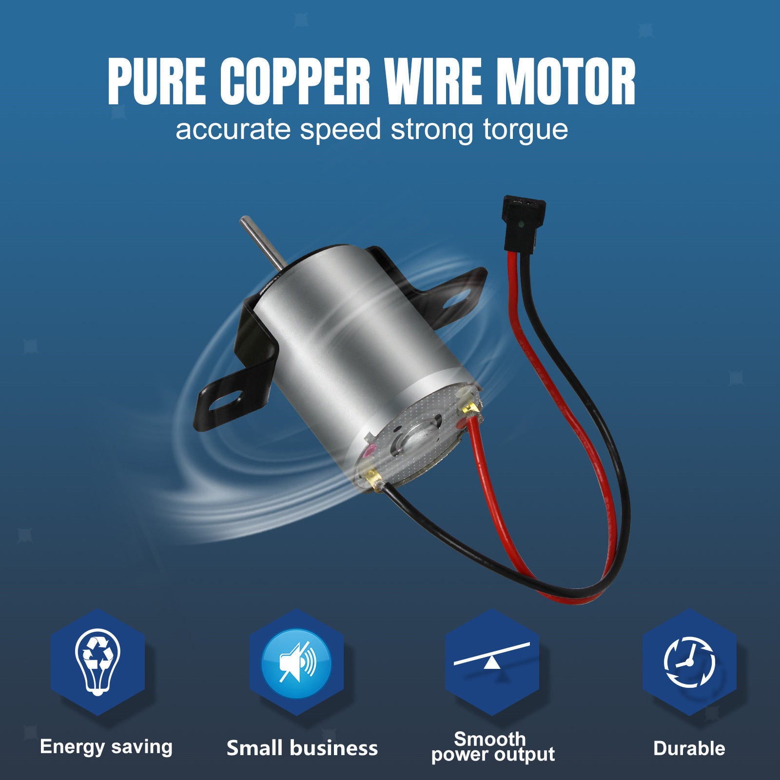Fireplace Fan Motor Metal Motor for Generator Piece Repair Parts, Electric Power