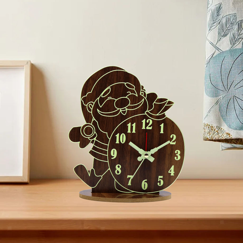 Xmas Alarm Clock Silent Luminous Clocks Decoration for Kids Adults Gifts