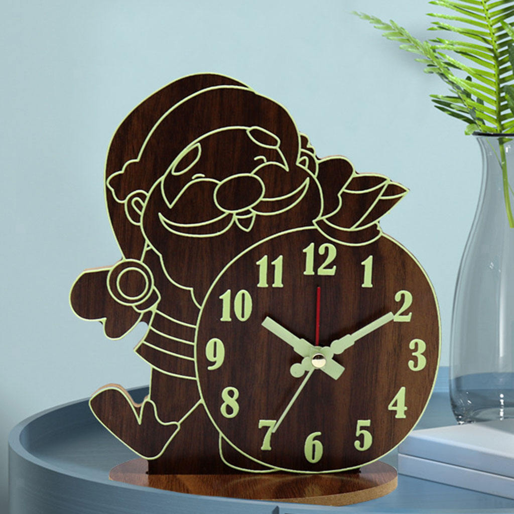 Xmas Alarm Clock Silent Luminous Clocks Decoration for Kids Adults Gifts