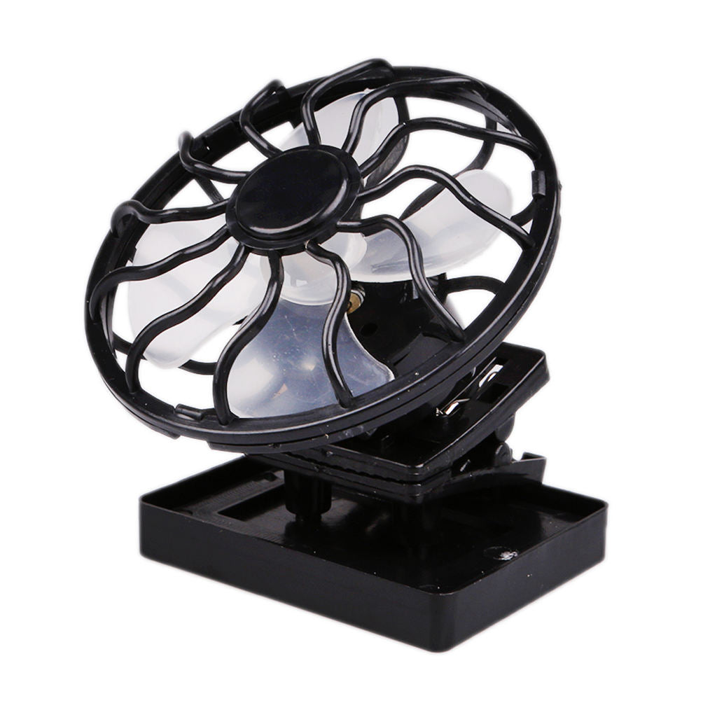2Pcs Solar Power Panel Fan Outdoor Hat   Cooler Outdoor Camping Hiking