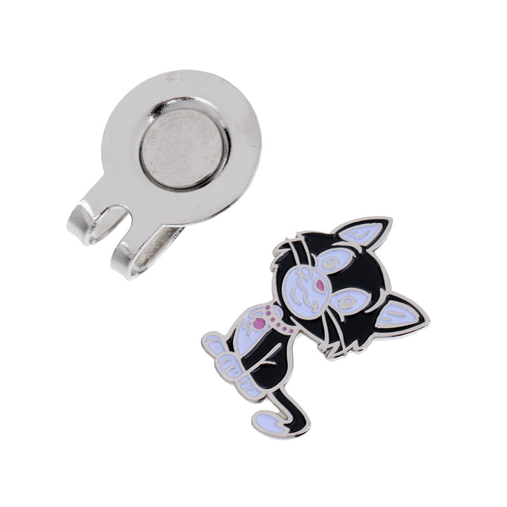 4pcs Magnetic Hat Clips with Golf Ball Marker, Cute Cartoon Animal Patterns