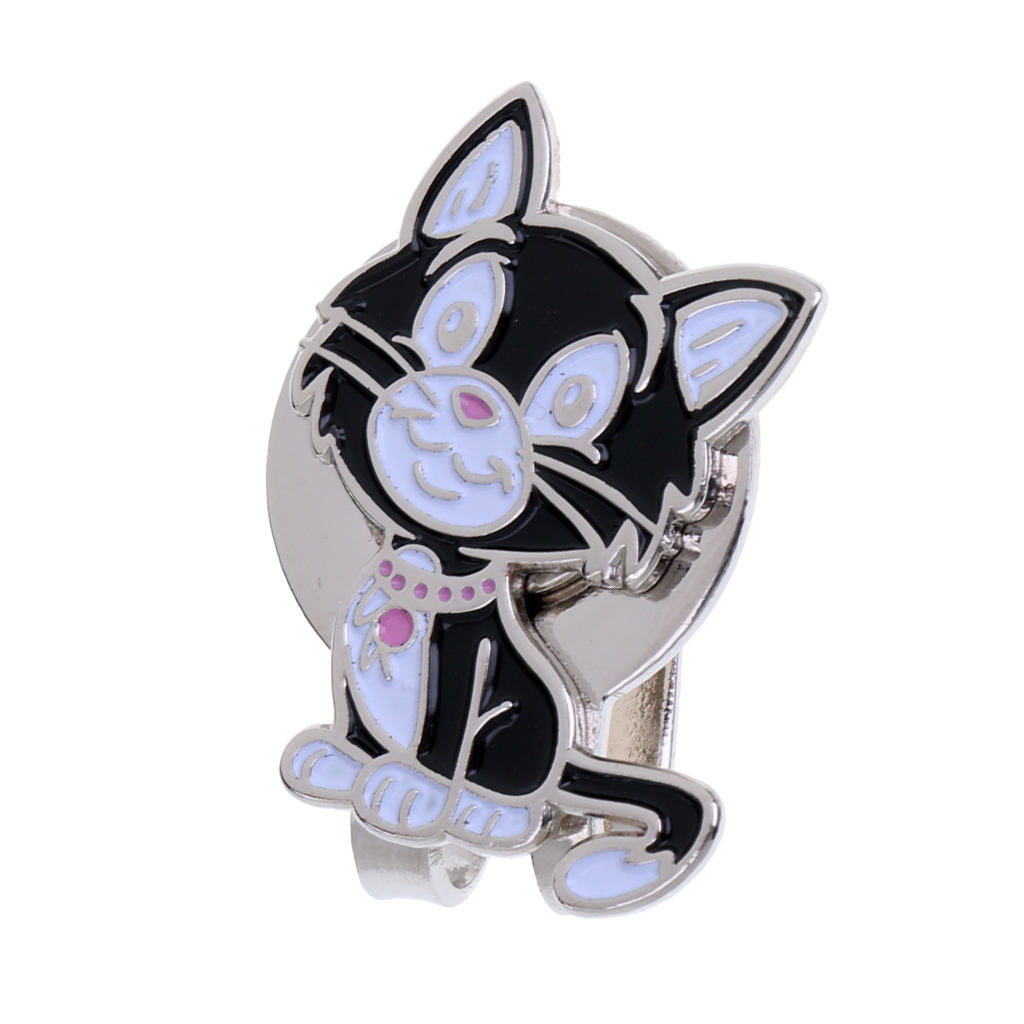 4pcs Magnetic Hat Clips with Golf Ball Marker, Cute Cartoon Animal Patterns