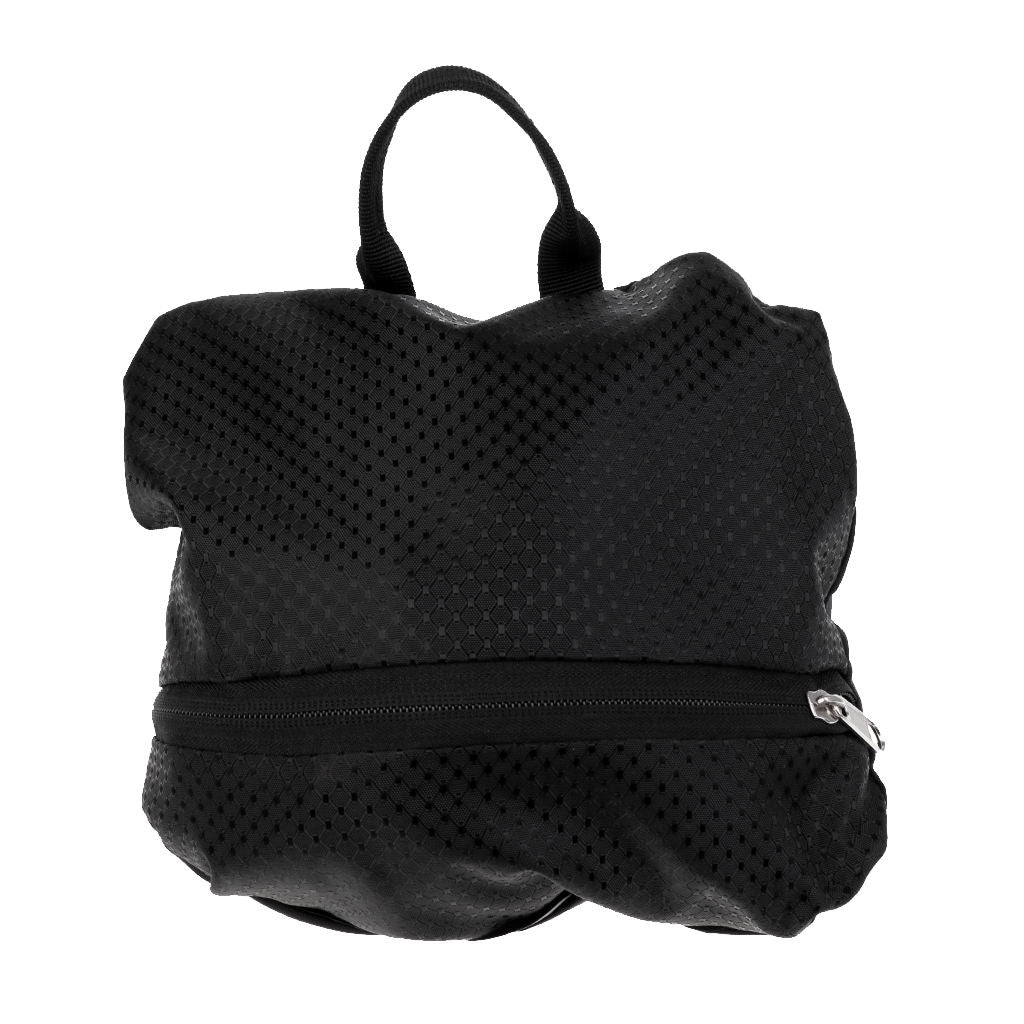 Foldable climbing rope backpack with pad and strap black