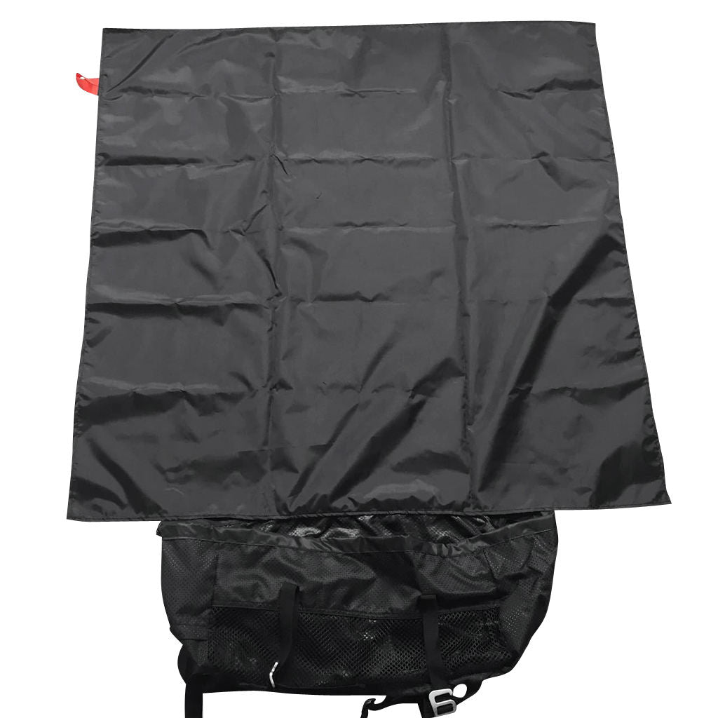 Foldable climbing rope backpack with pad and strap black