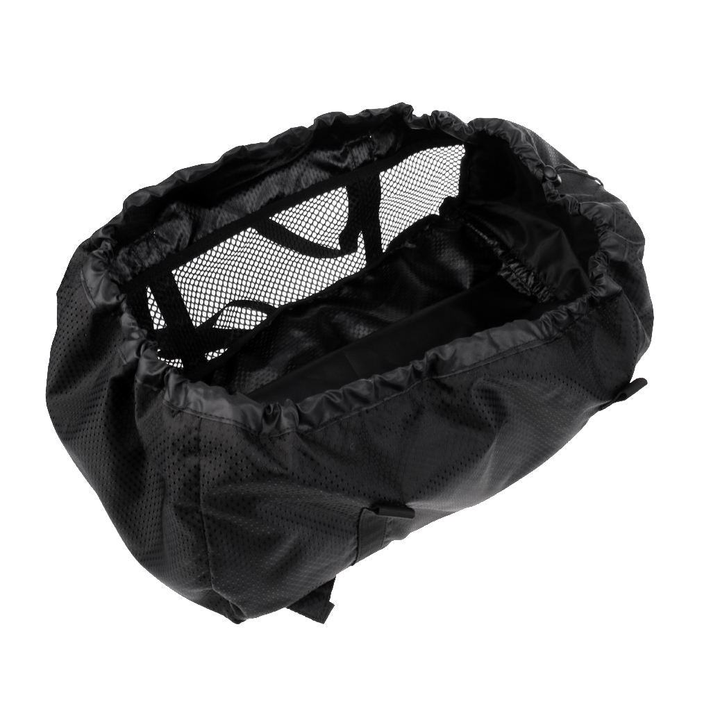 Foldable climbing rope backpack with pad and strap black