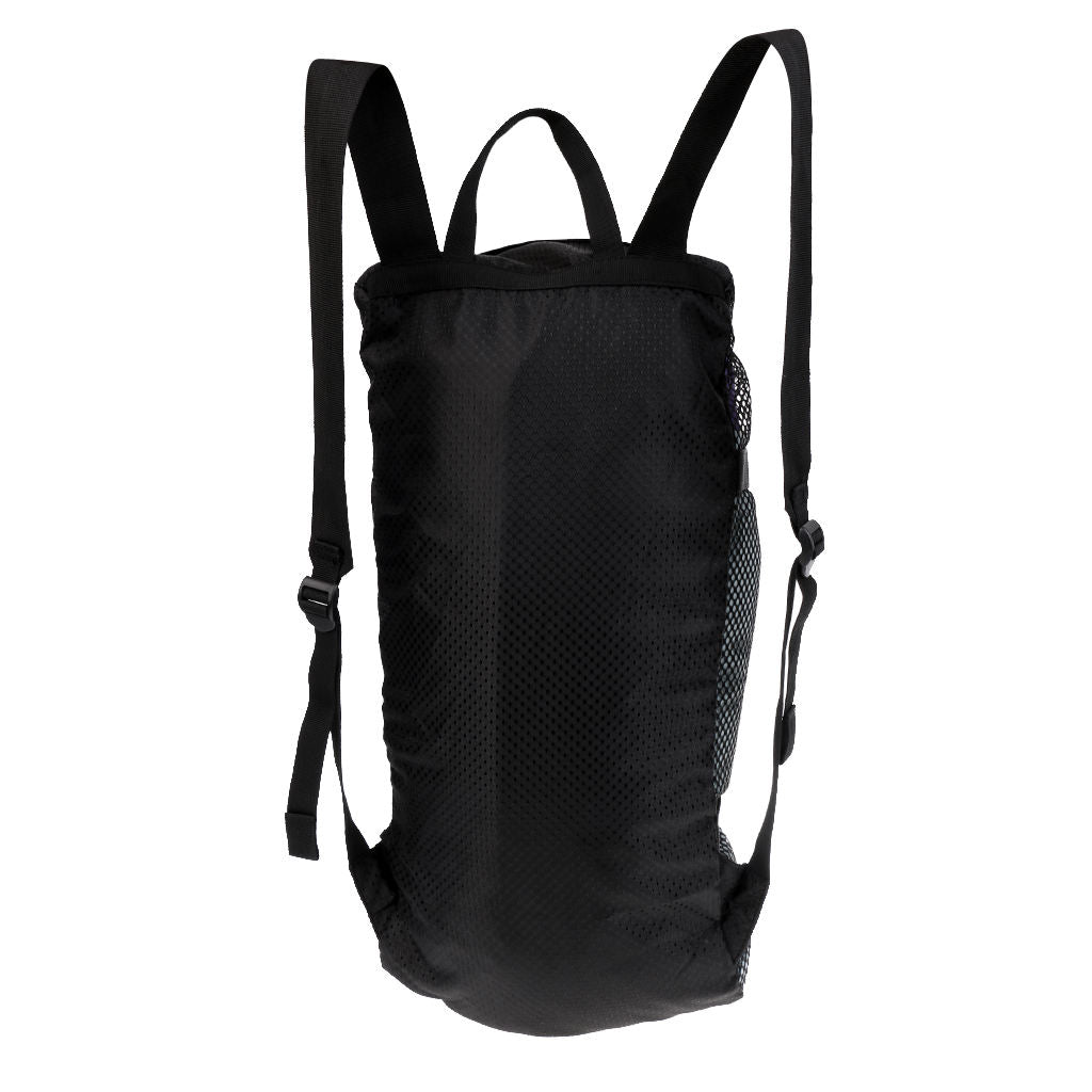 Foldable climbing rope backpack with pad and strap black