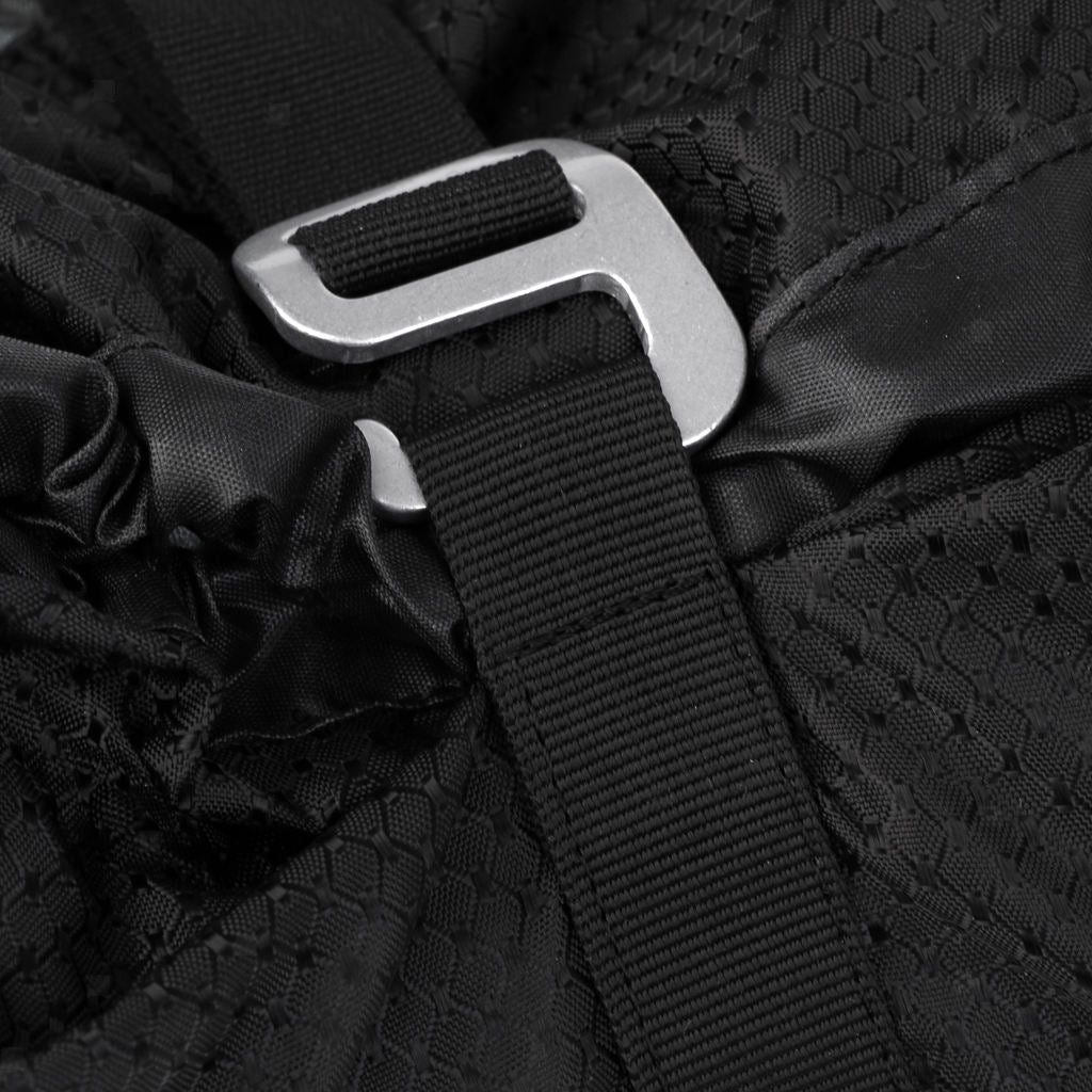 Foldable climbing rope backpack with pad and strap black