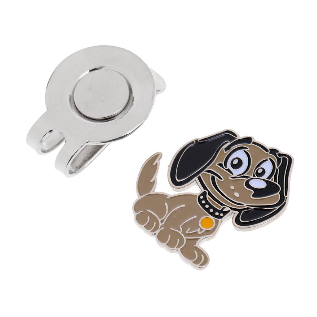 4pcs Magnetic Hat Clips with Golf Ball Marker, Cute Cartoon Animal Patterns
