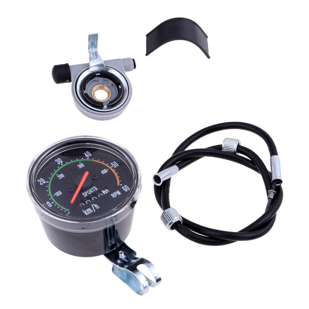 Mechanical Bicycle Odometer Stopwatch Waterproof Speedometer Multi Function