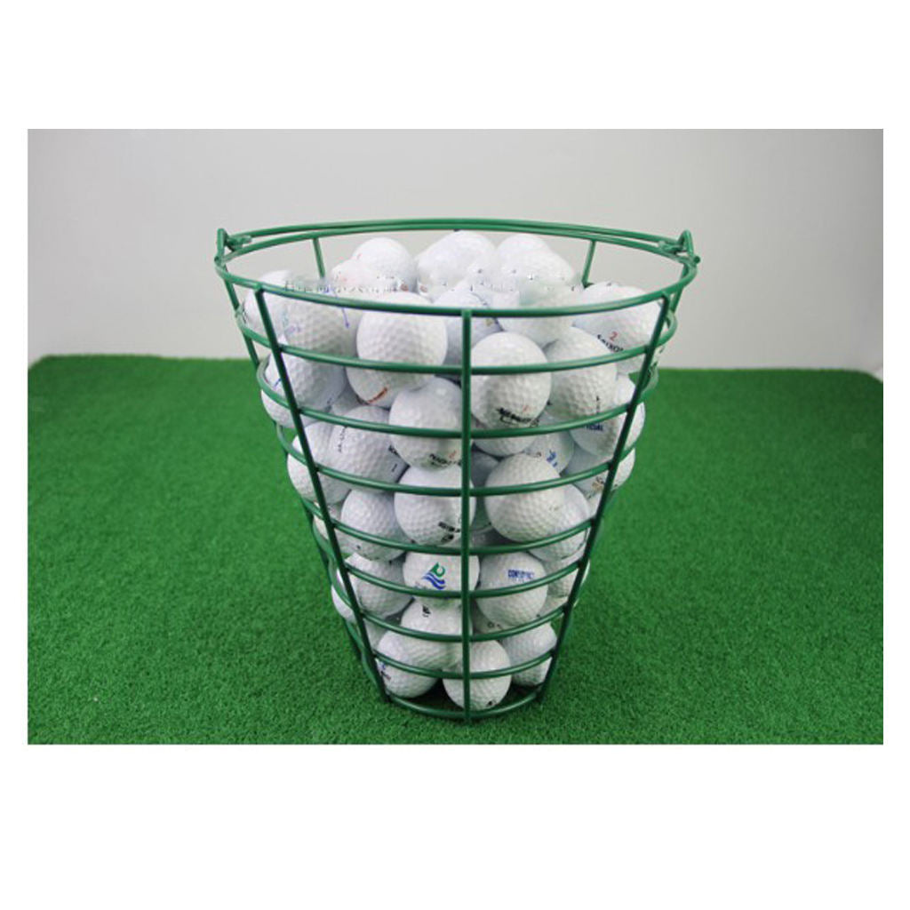 Metal Solid 100 Ball Basket Container Storage Bucket Practicing Accessories