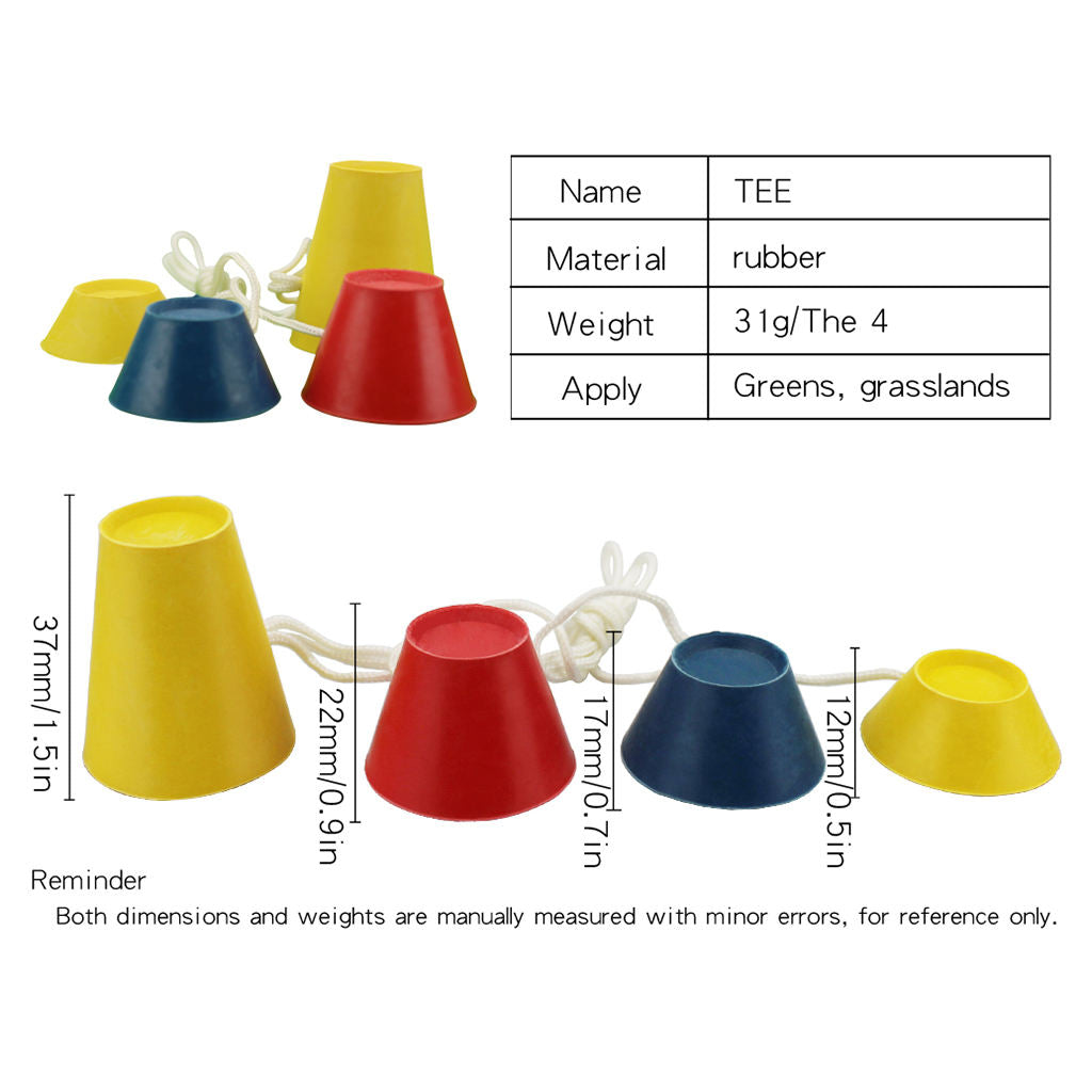 4pcs/Set Golf Rubber Tees Winter Tee Set Drive Range Training Aid for Frosty Day