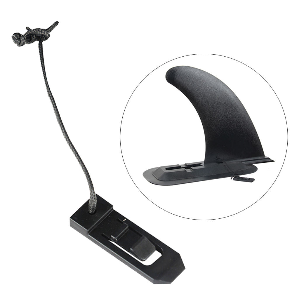Surfboard     Clip Paddleboard Skeg Tracking Fin Buckle Plug Black