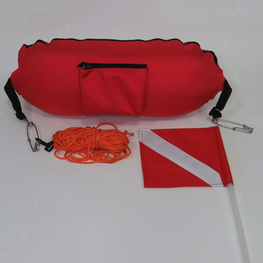 Spearfishing Torpedo Buoy Premium Diving Float Dive Flag Floating Rope Line