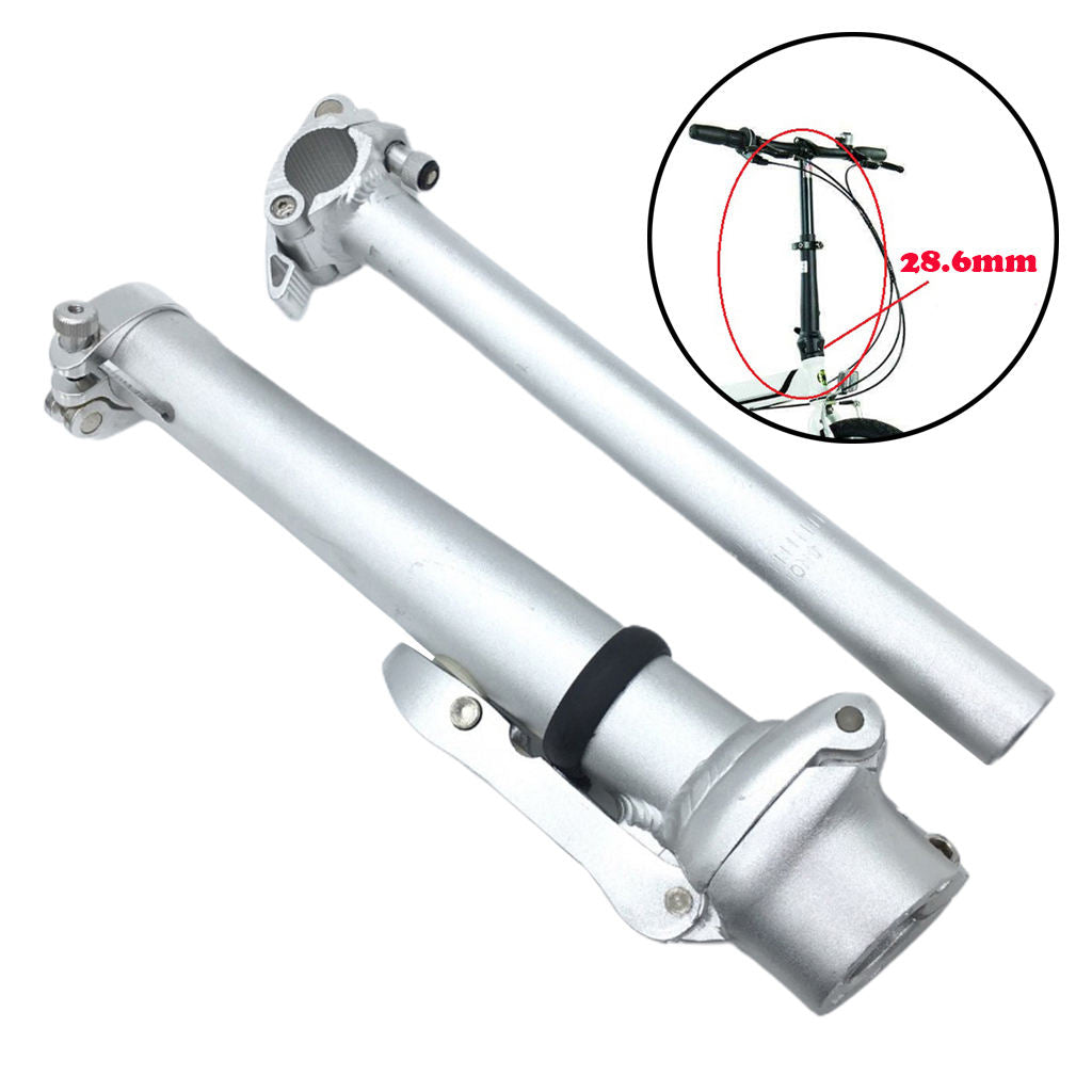 Lightweight 28.6mm Folding Bike Stem Adjustable 1-1/8" Head Tube Cycle Refit