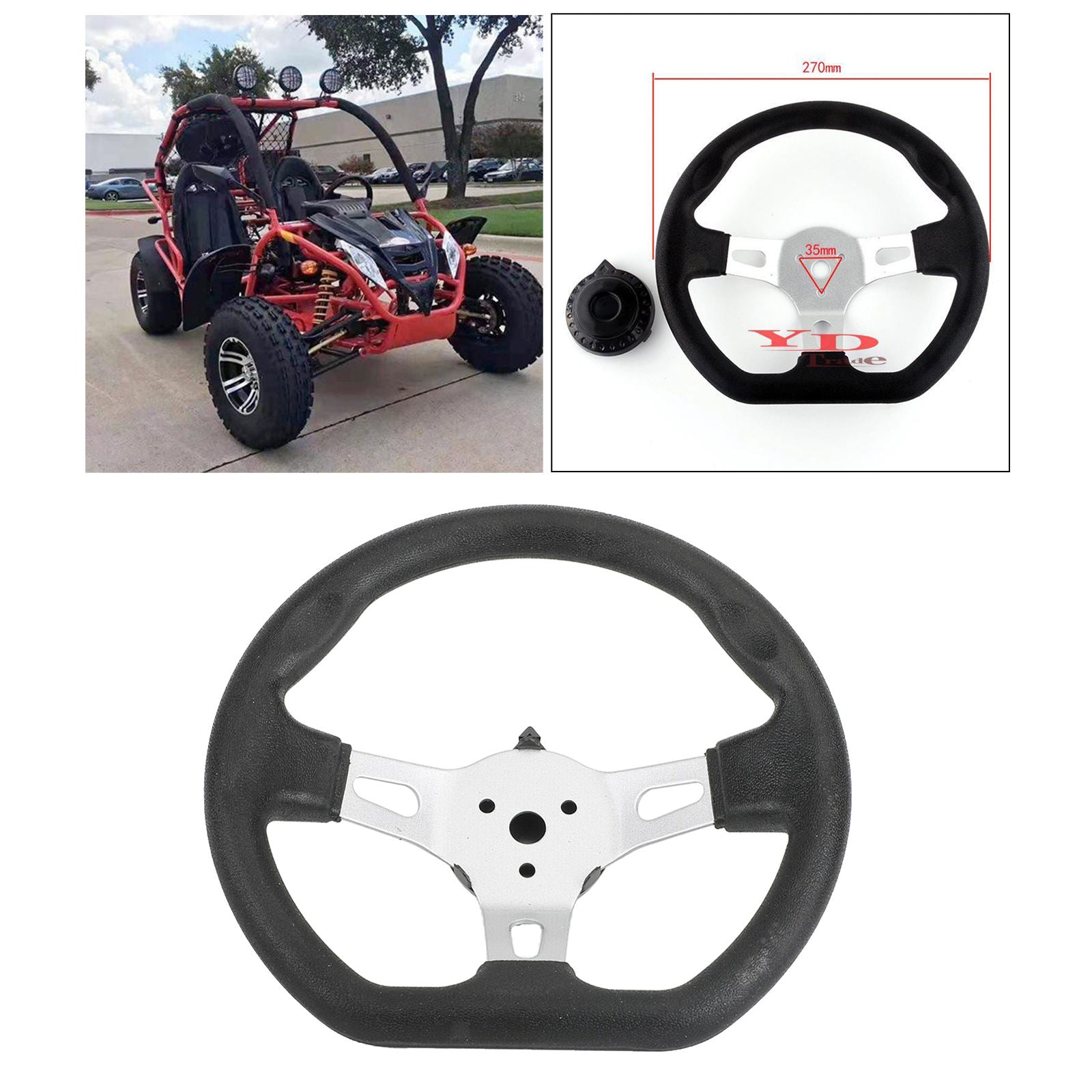 Steering Wheel Steel Kit for Go Kart 270mm