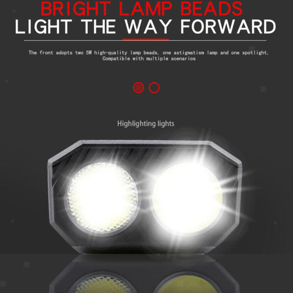 Bike Light Waterproof 4000mAh Handlebar Headlight Ultralight Flashlight