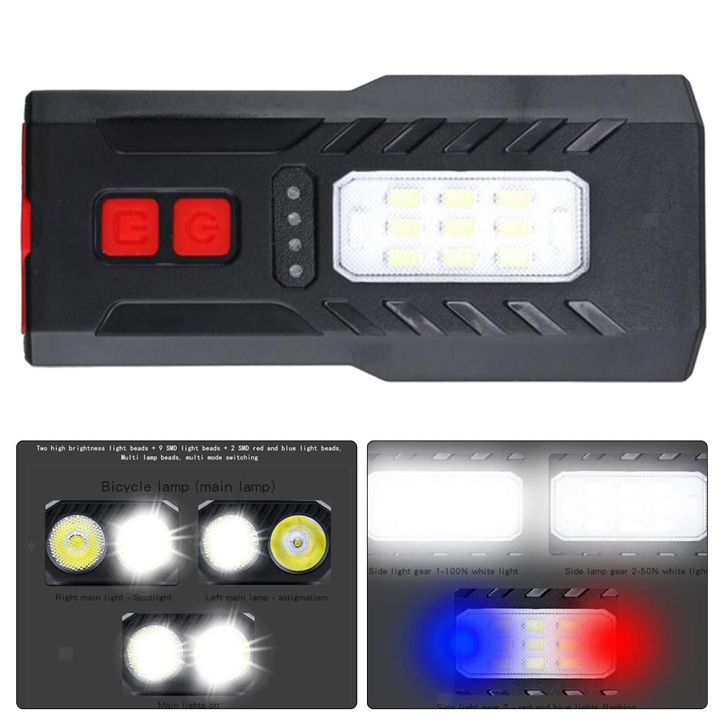 Bike Light Waterproof 4000mAh Handlebar Headlight Ultralight Flashlight