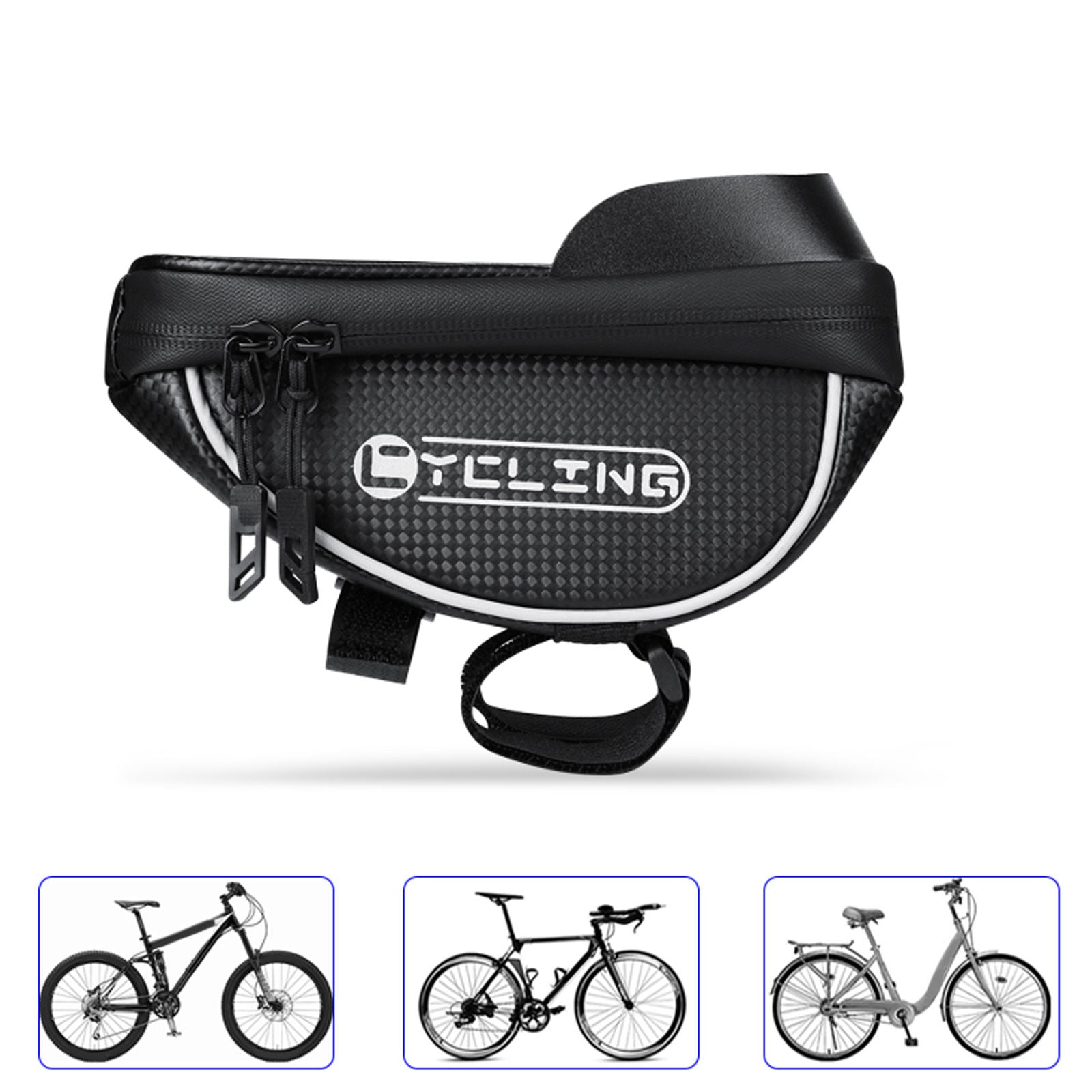 Bike Front Frame Handlebar Bag Pannier Top Tube Pack Bicycle Accessory